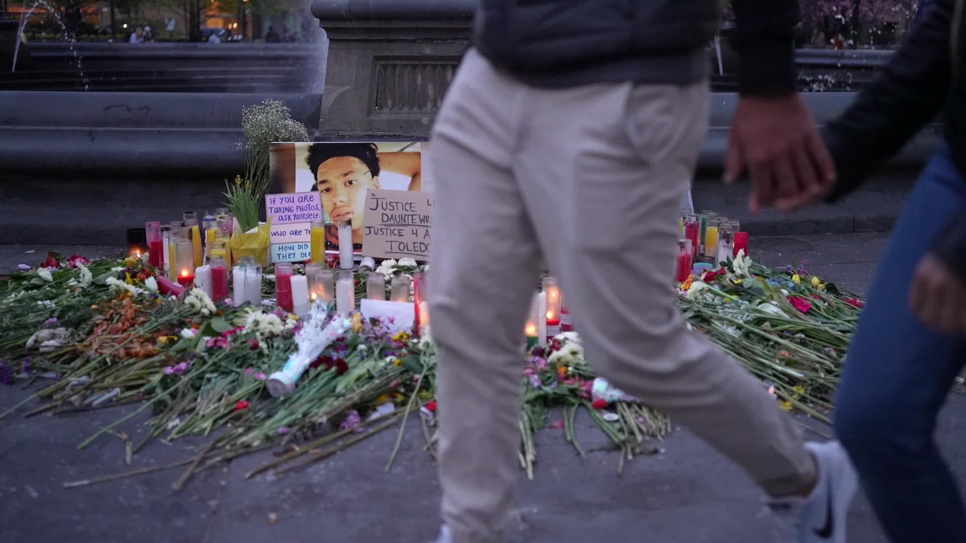 Daunte Wright and Adam Toledo memorial at Washington Square Park