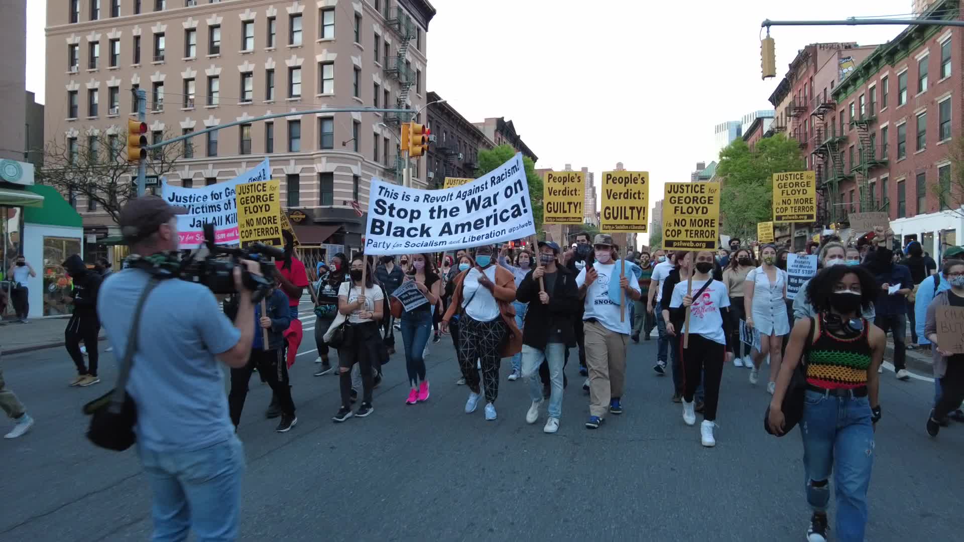 NY: People Rally Through New York City Streets Following Derek Chauvin’s Guilty Verdict 