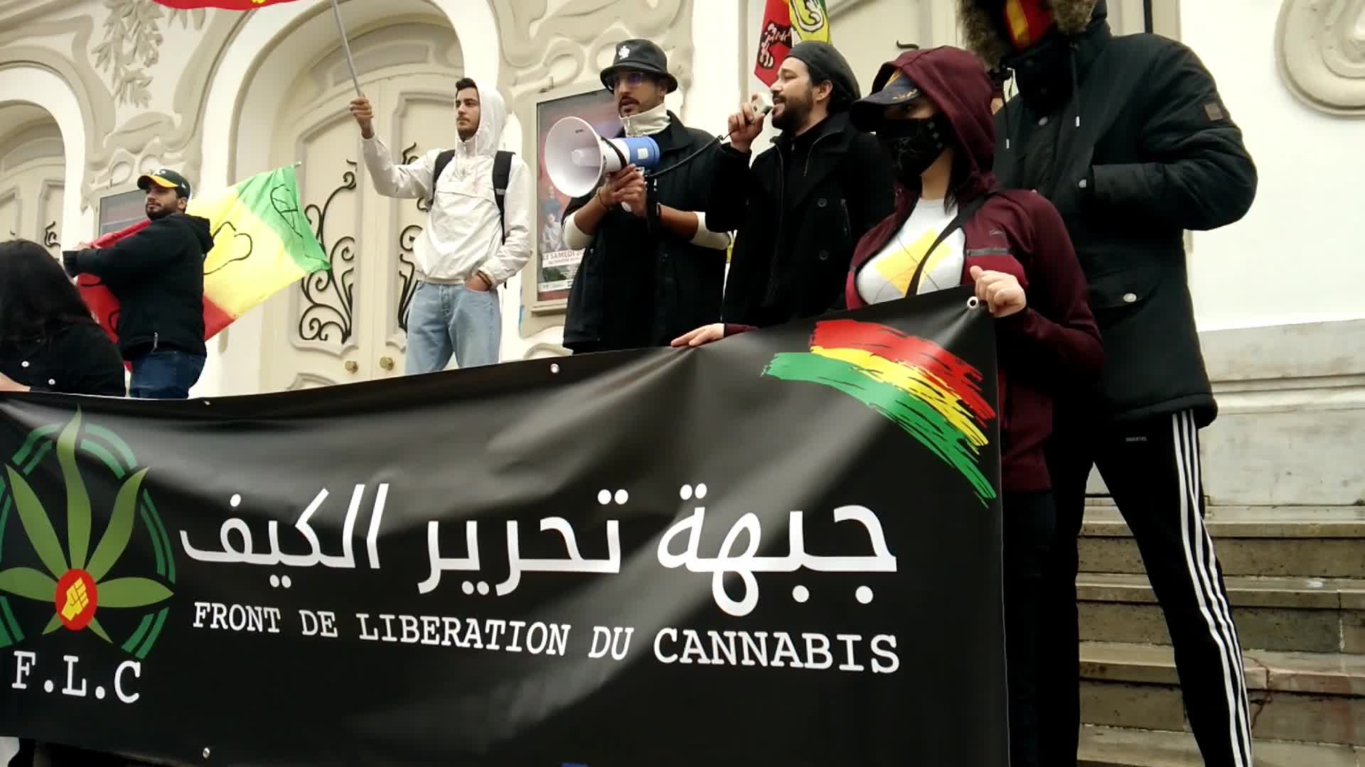 Demonstration Calls For Legalization Of Cannabis Use In Tunis
