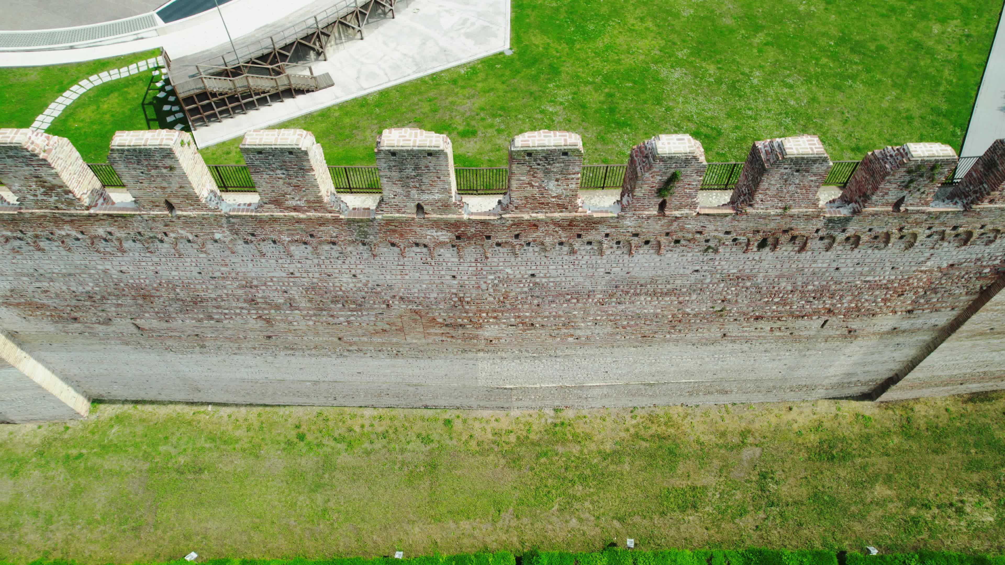 Drone view of the medieval walled city Cittadella