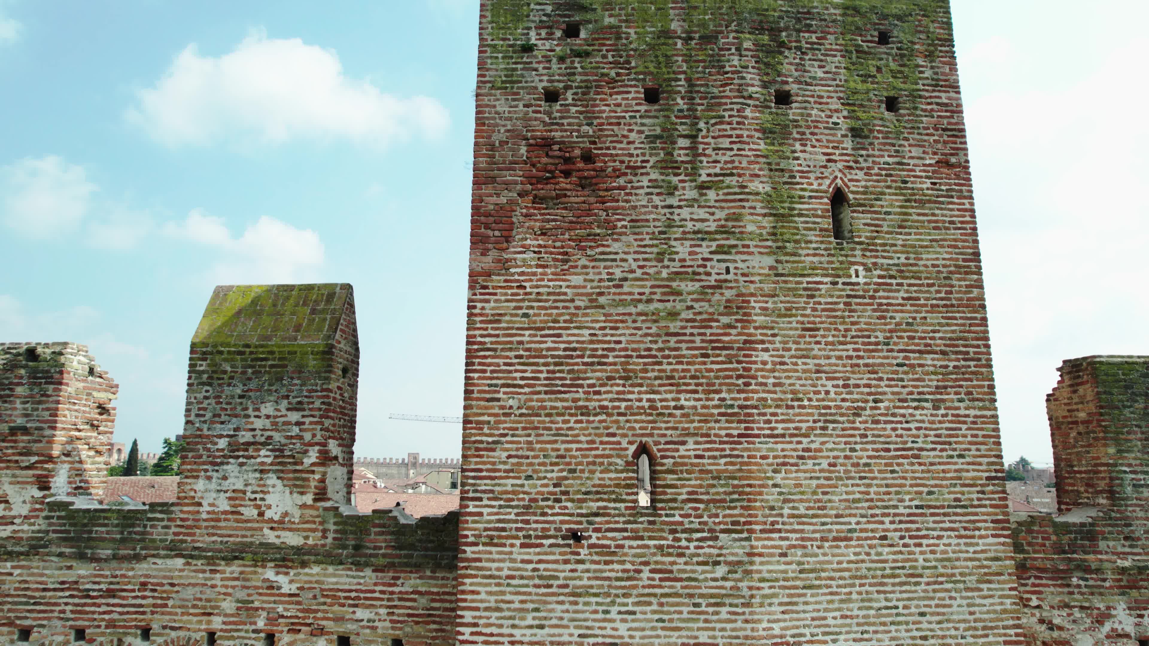 Drone view of the medieval walled city Cittadella