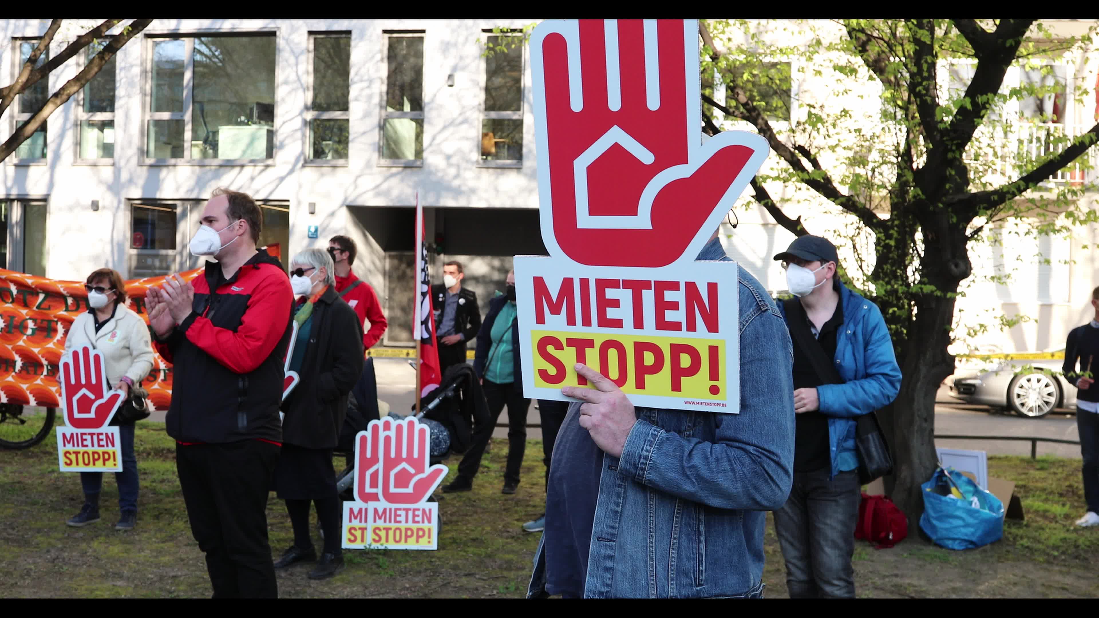 Protest for a stop of the rent increase in Munich