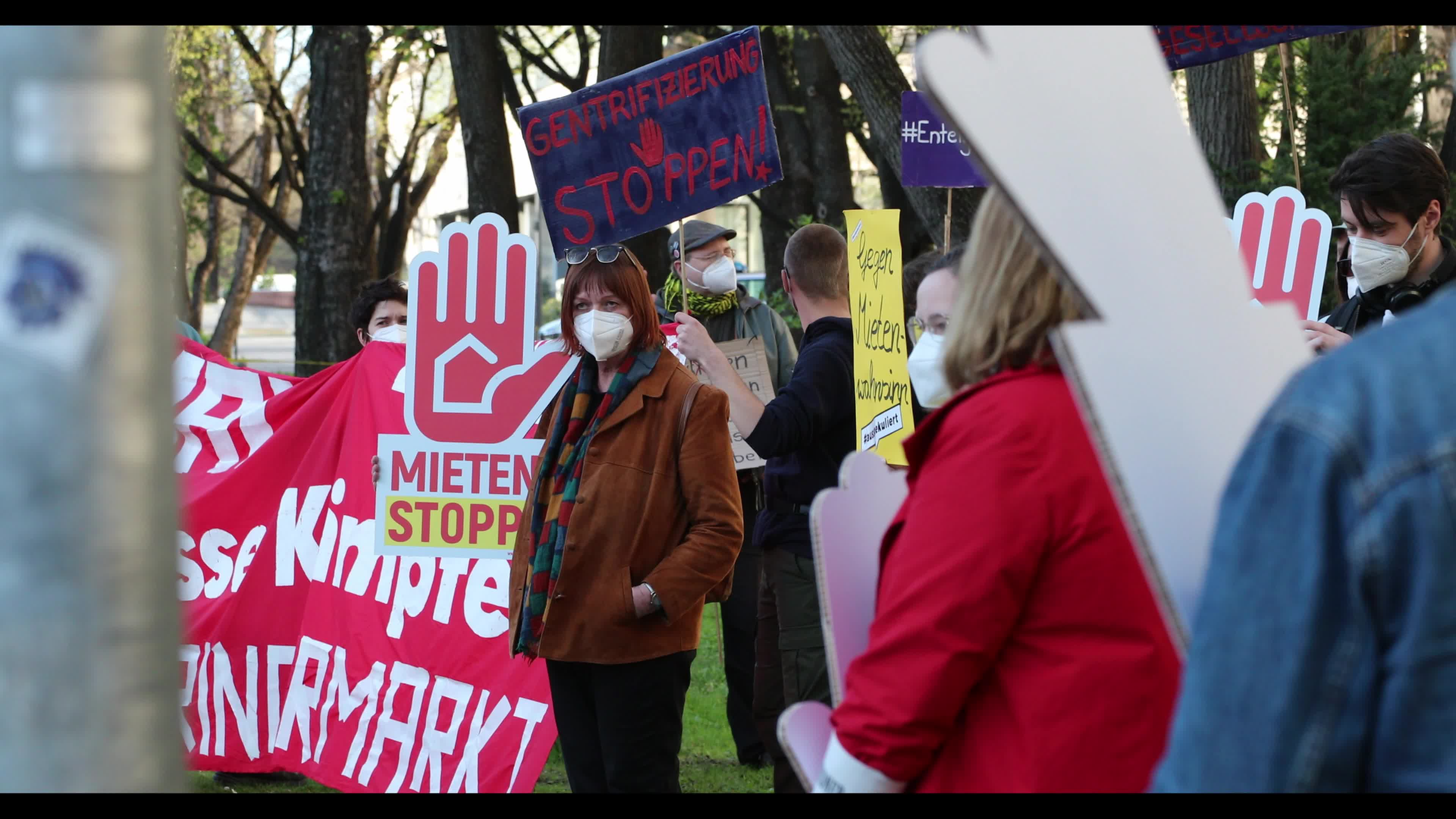Protest for a stop of the rent increase in Munich