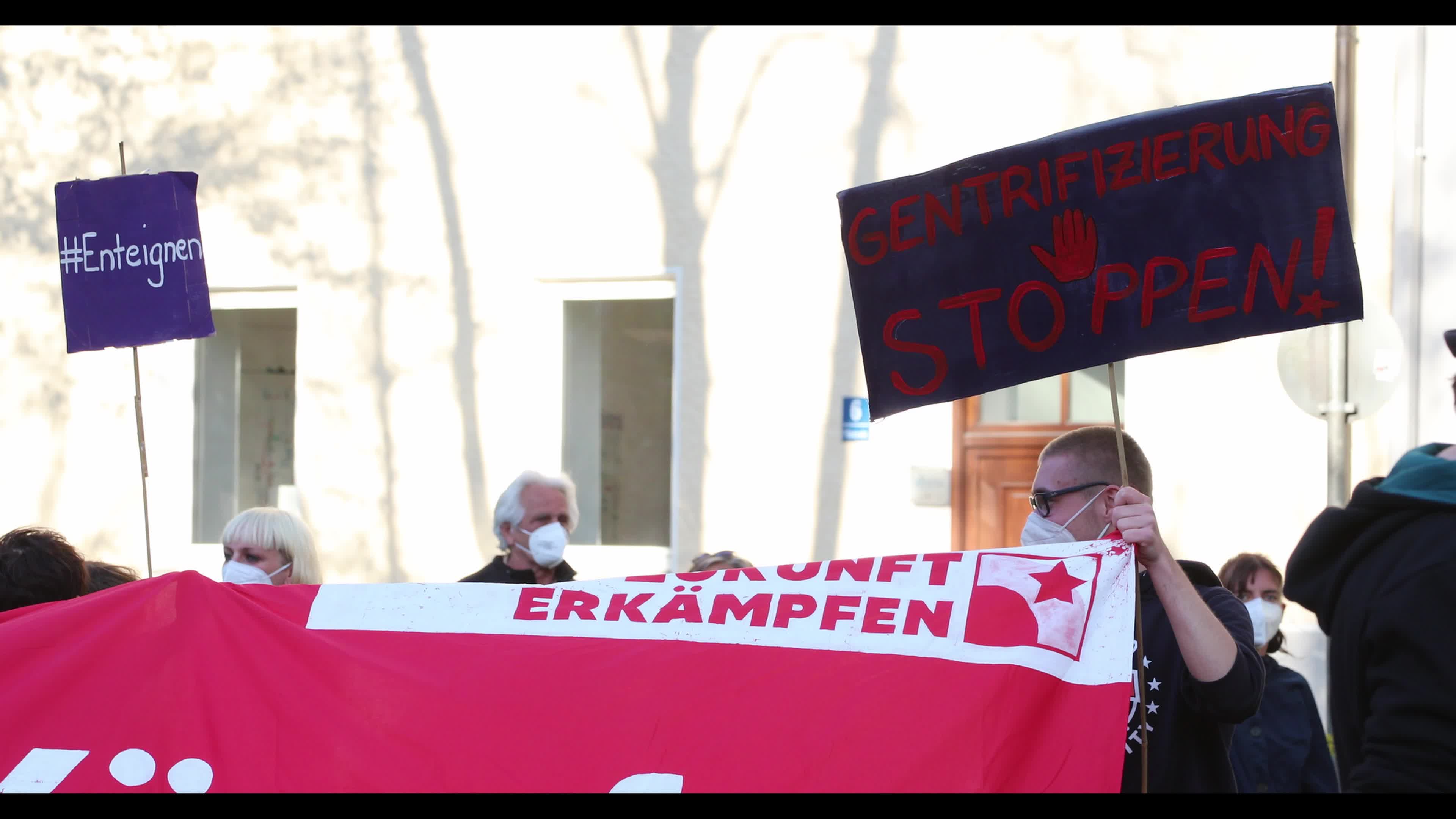 Protest for a stop of the rent increase in Munich