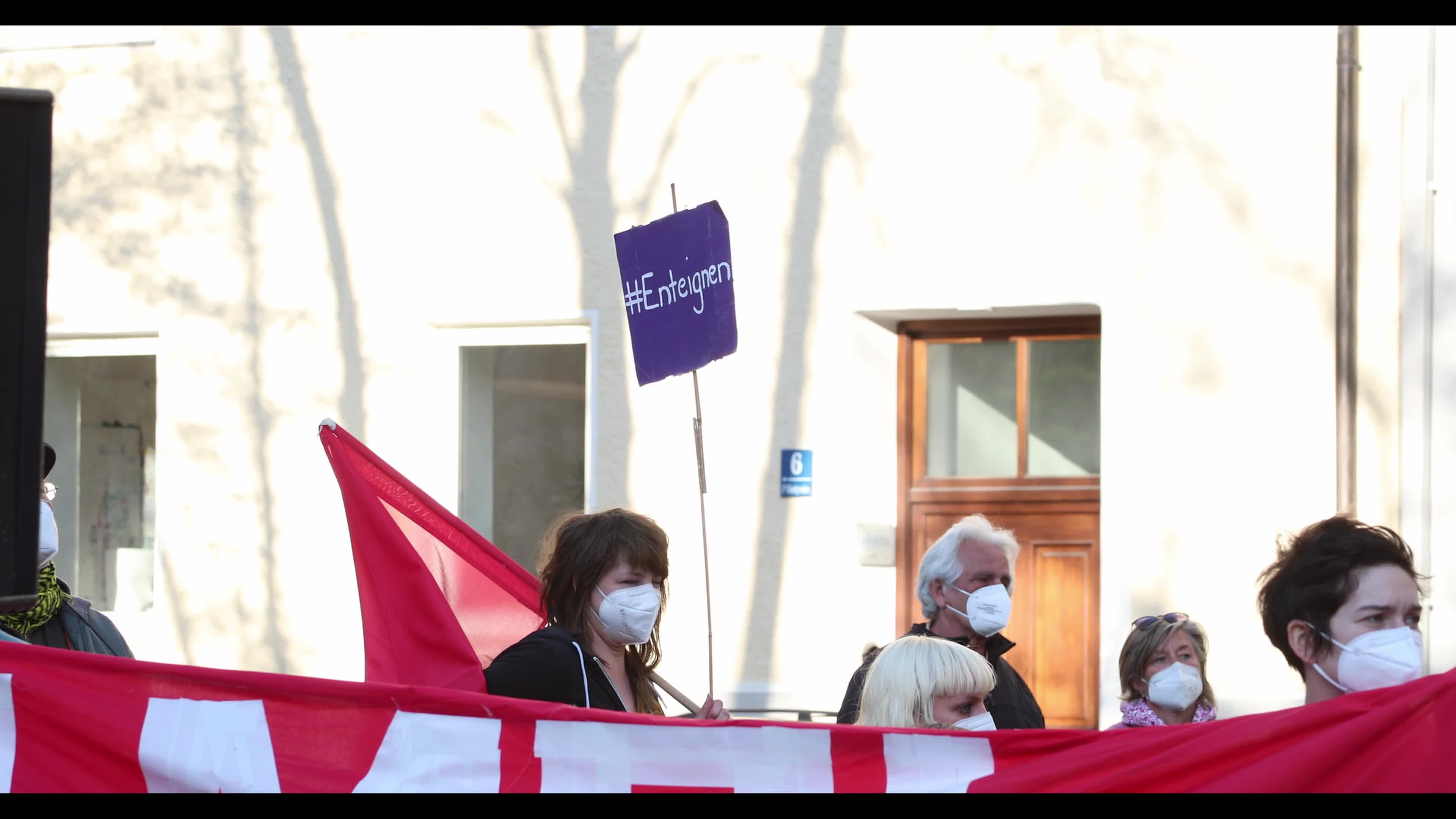 Protest for a stop of the rent increase in Munich