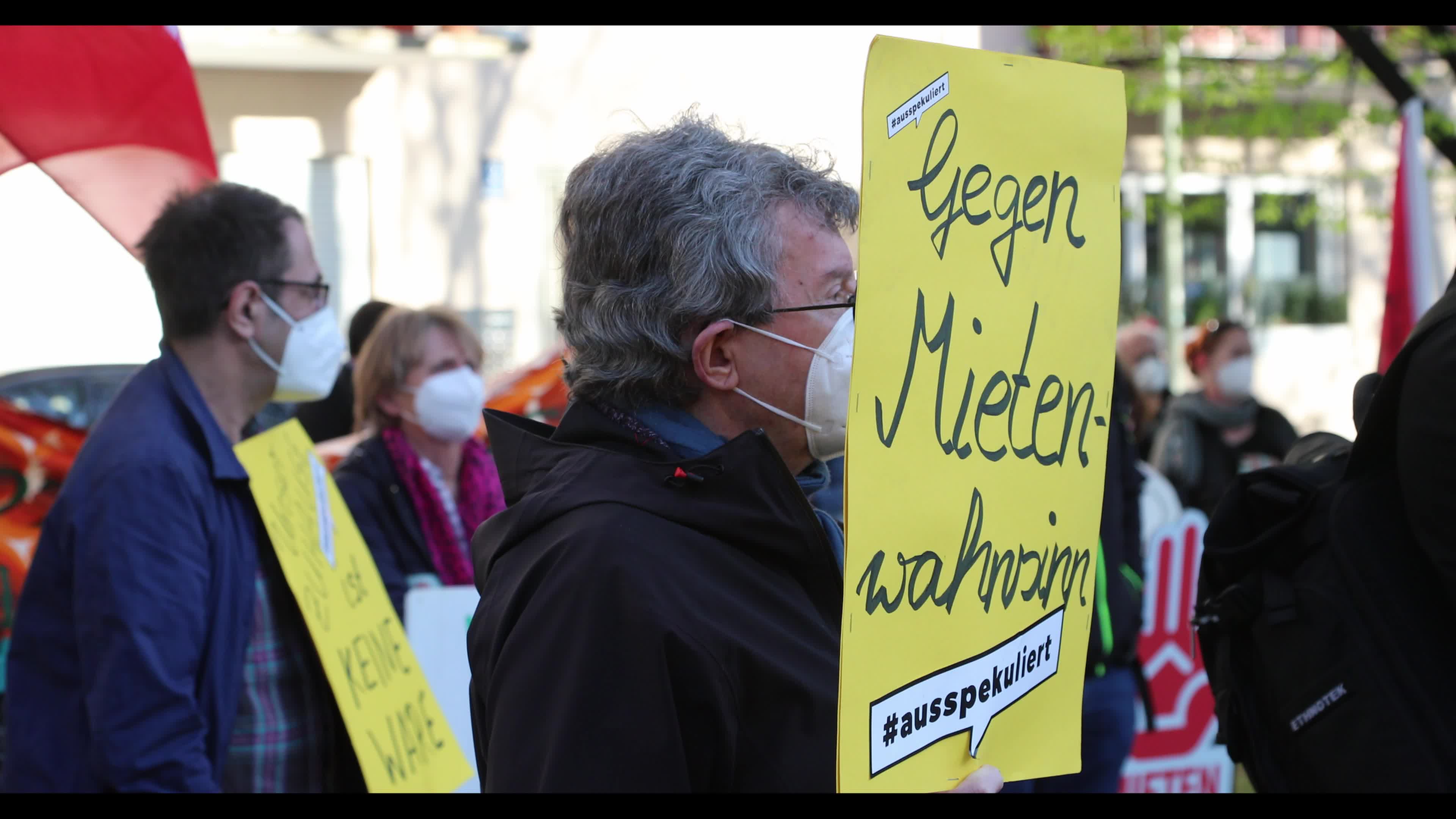 Protest for a stop of the rent increase in Munich