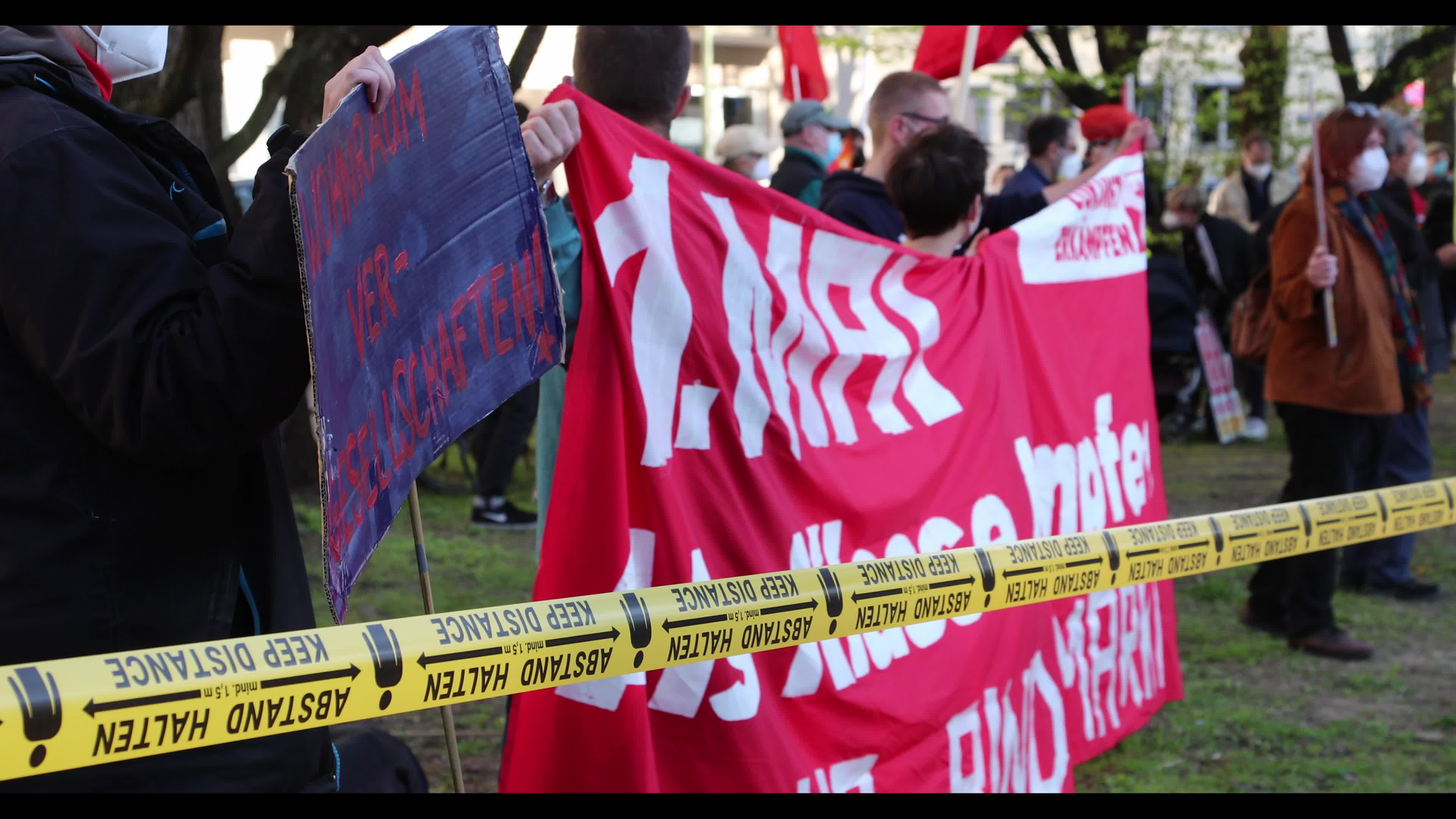 Protest for a stop of the rent increase in Munich