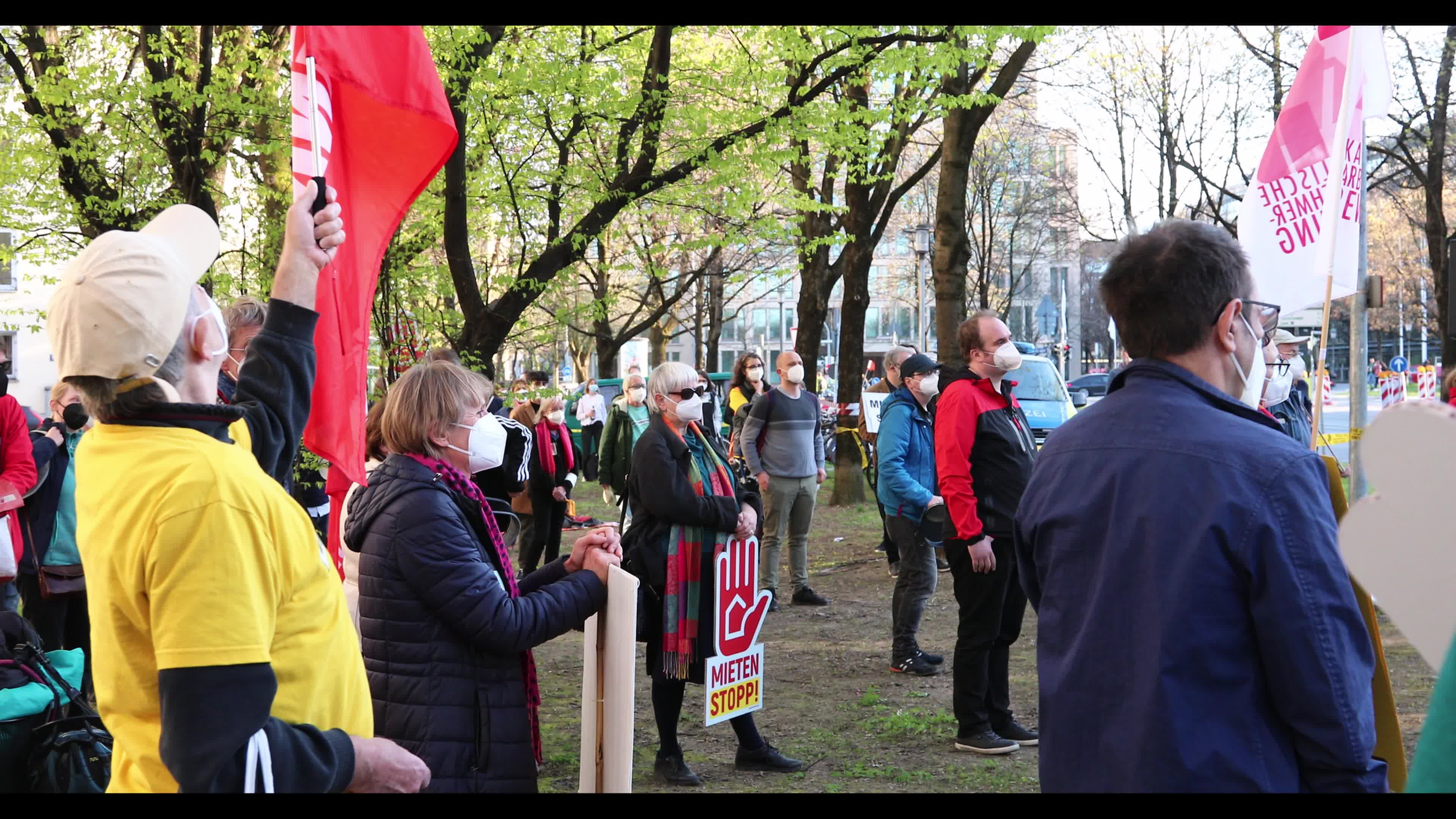Protest for a stop of the rent increase in Munich