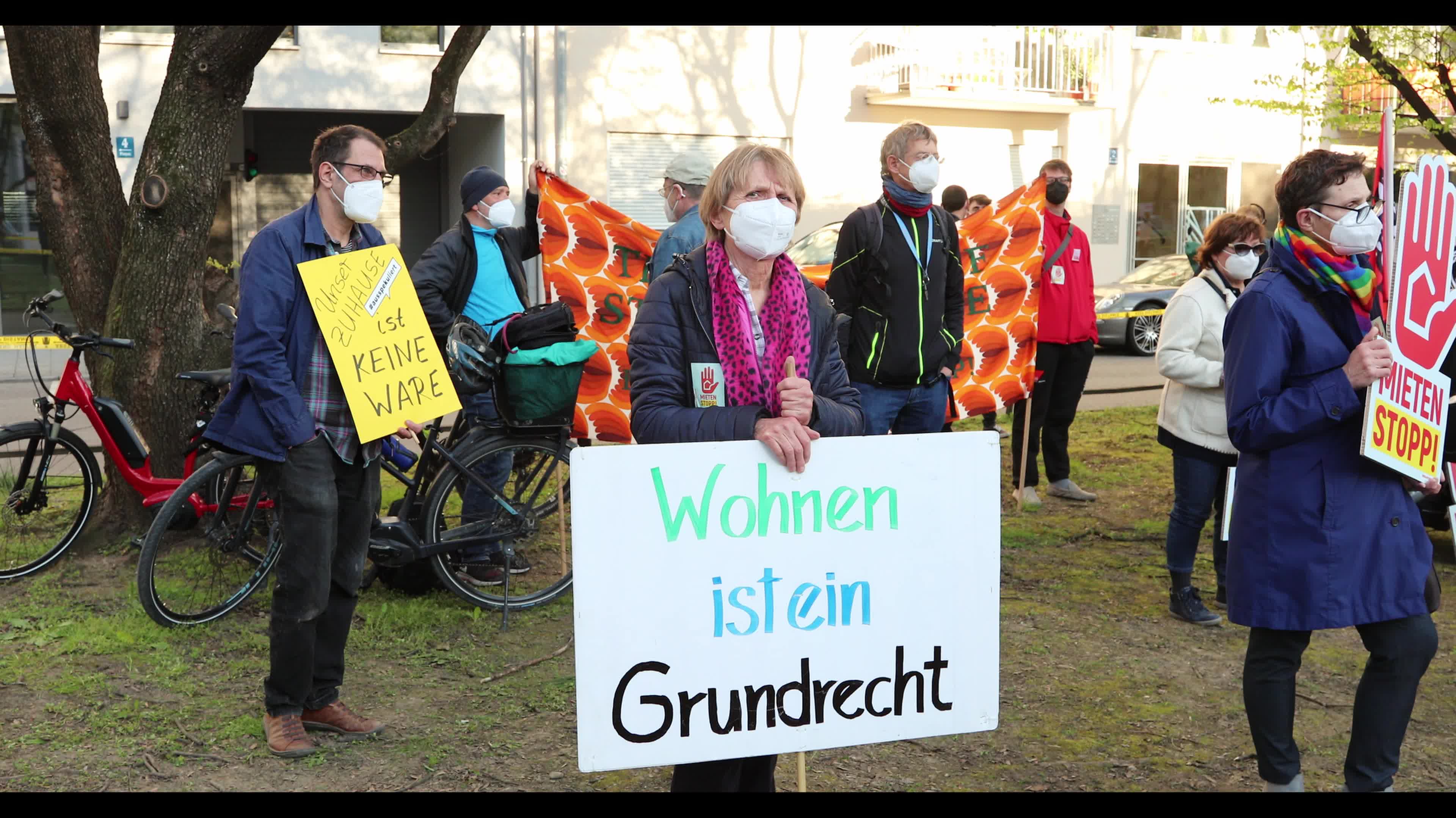Protest for a stop of the rent increase in Munich