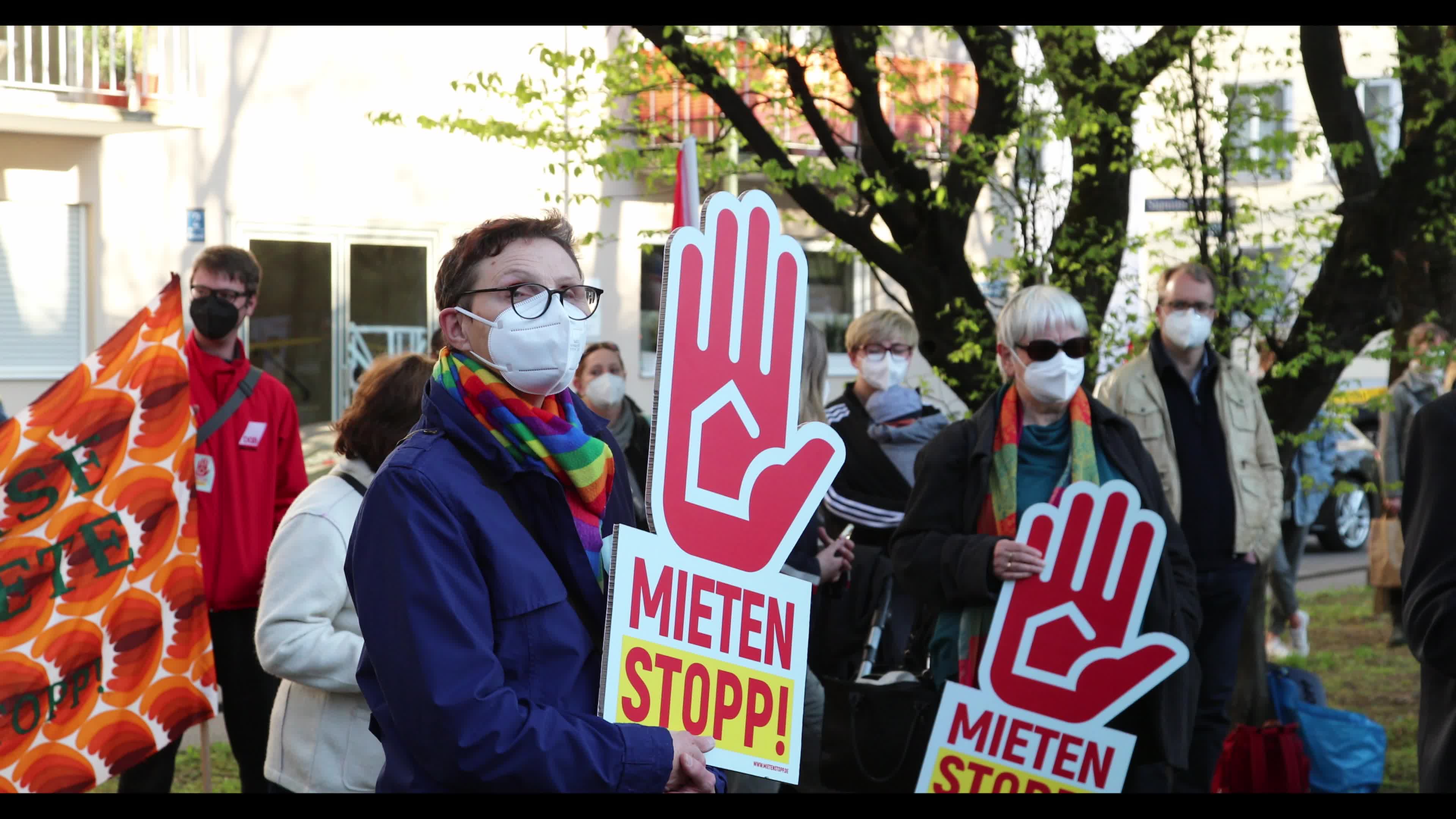 Protest for a stop of the rent increase in Munich
