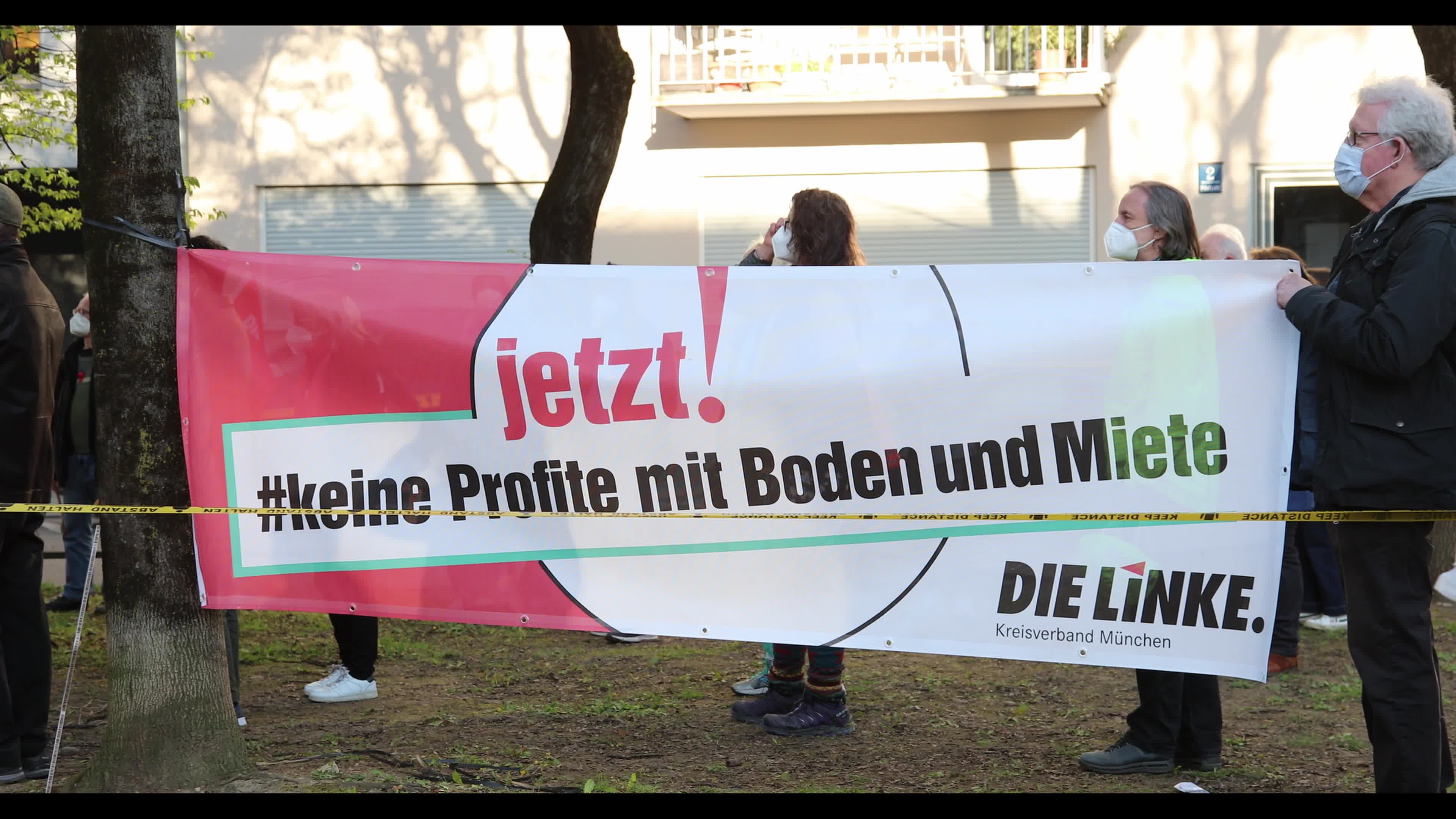 Protest for a stop of the rent increase in Munich