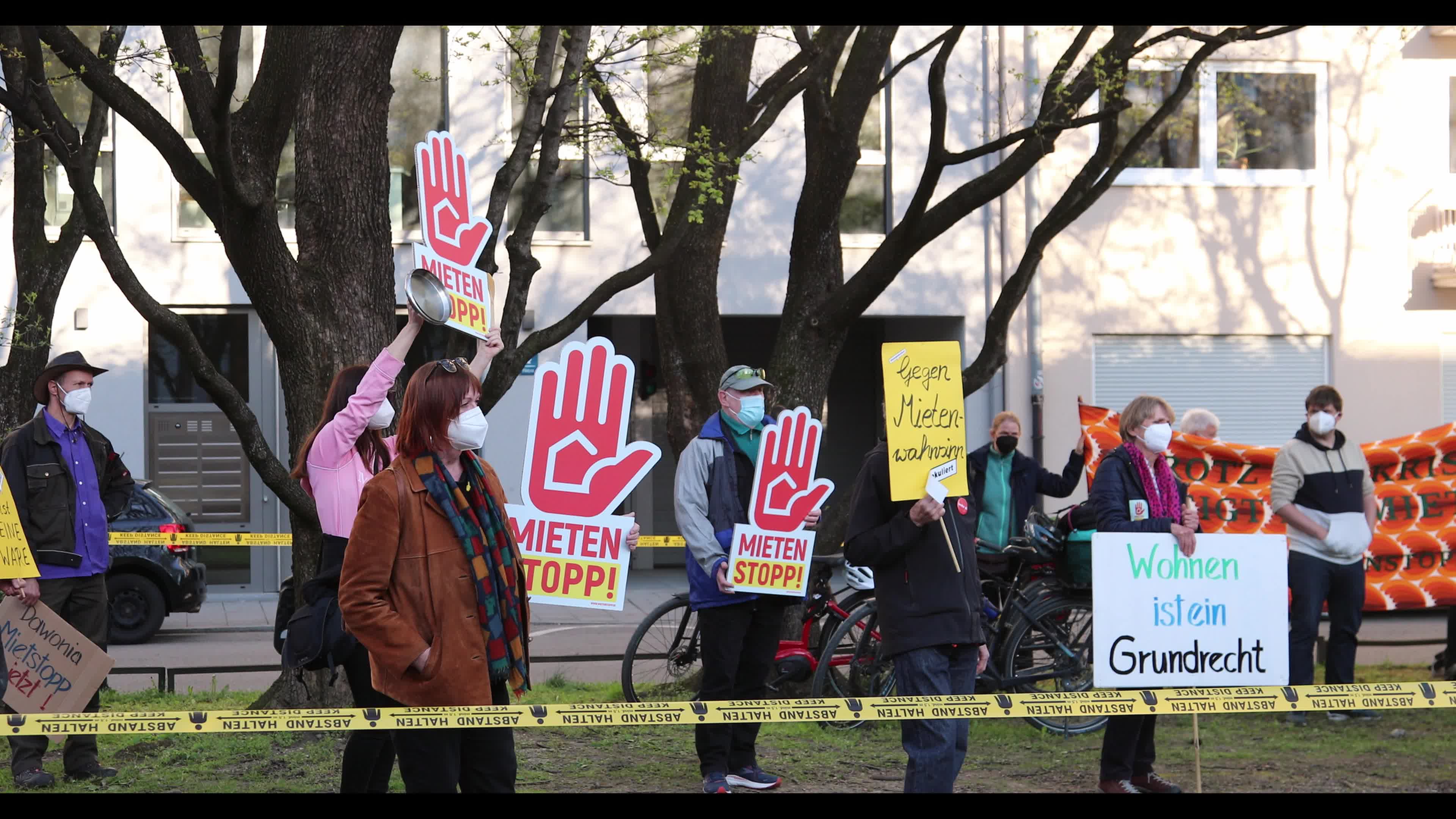 Protest for a stop of the rent increase in Munich