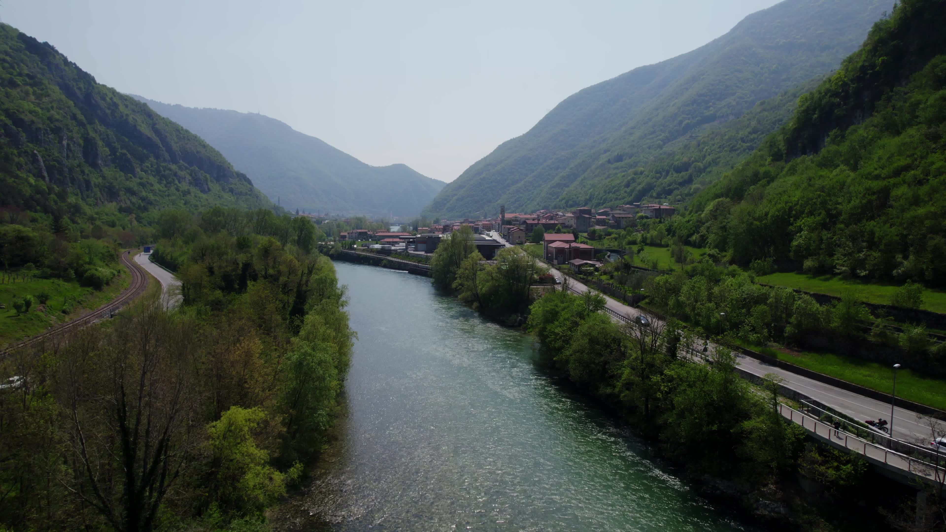 Aerial view of Brenta River