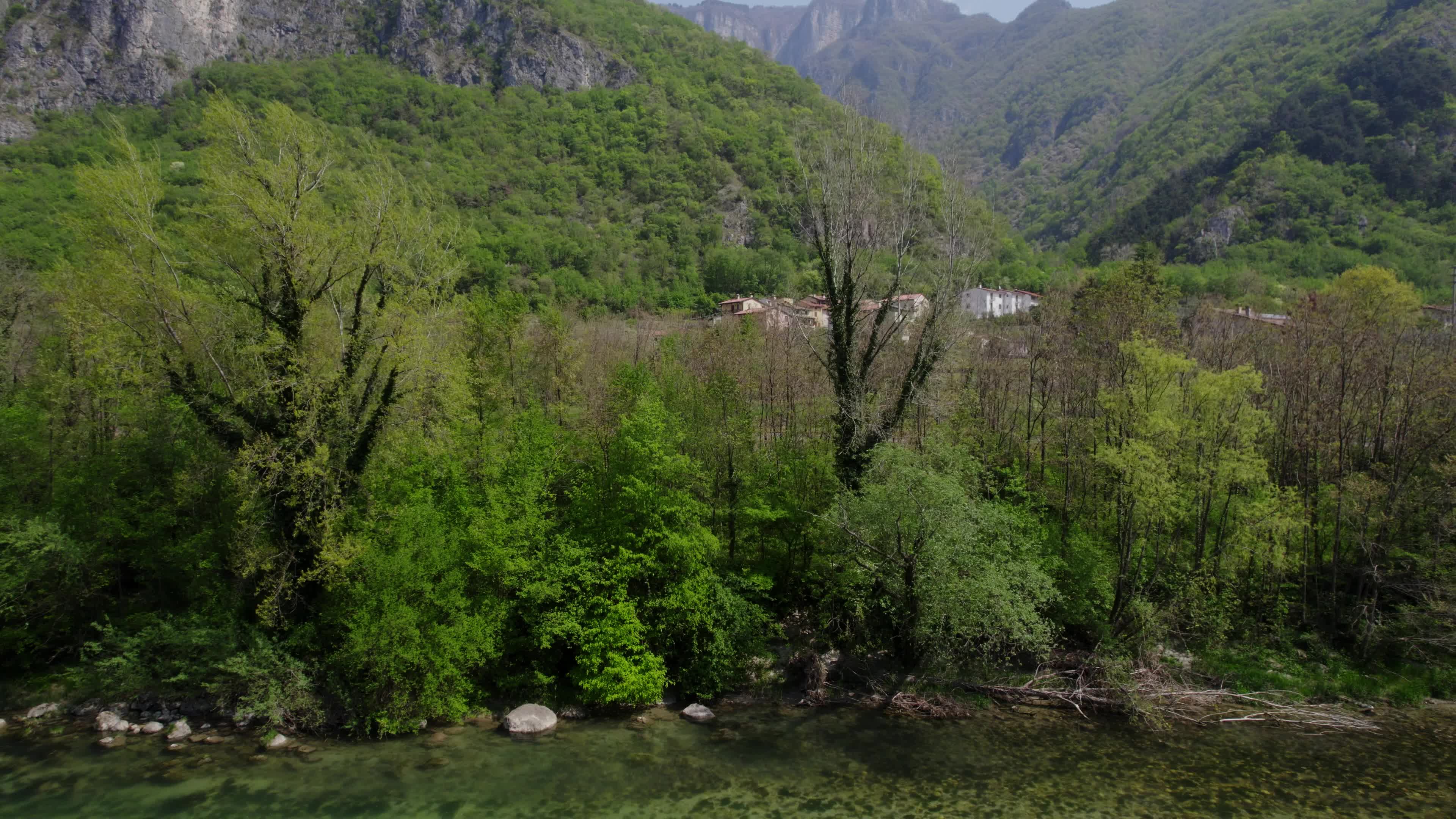 Aerial view of Brenta River