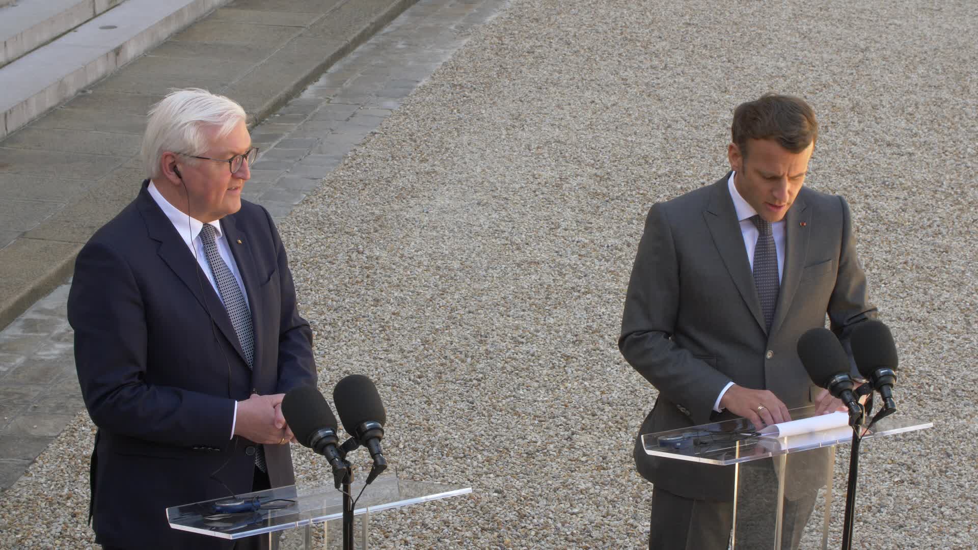 French President Macron Welcomes German Counterpart President Frank-Walter Steinmeier