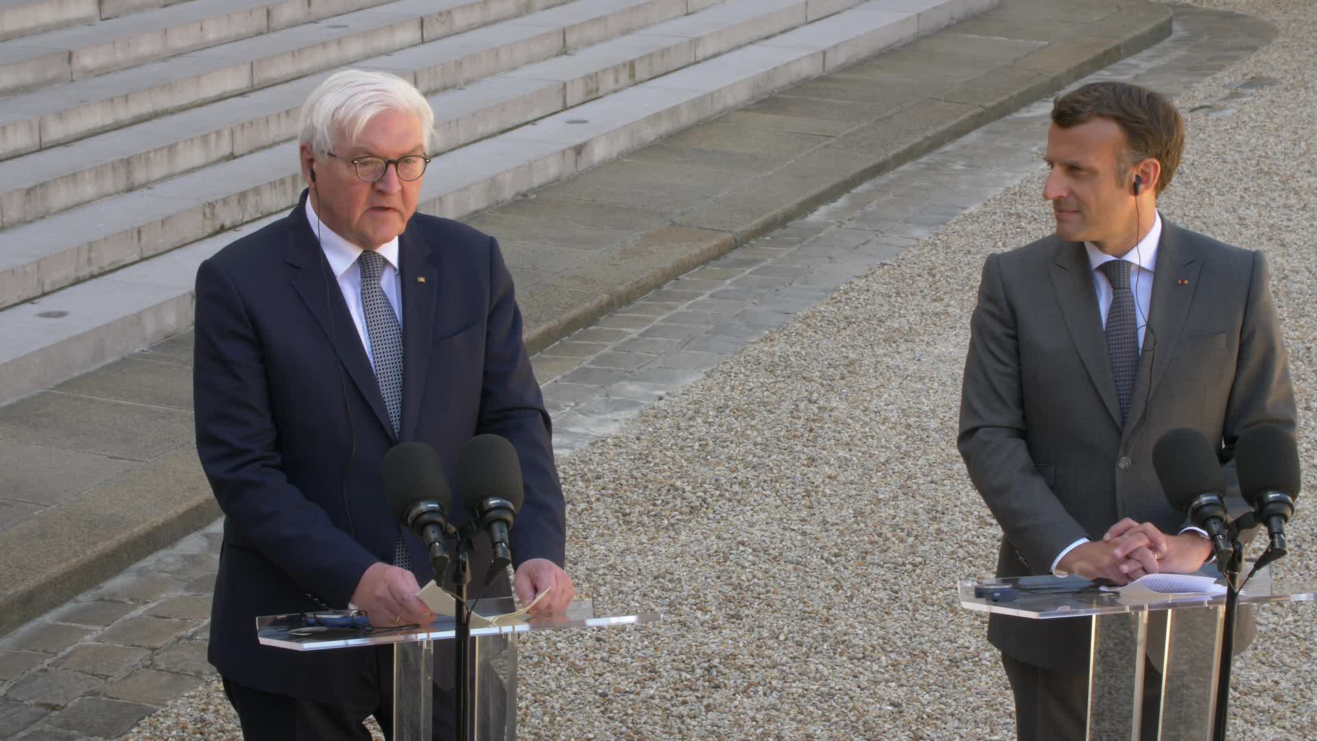 French President Macron Welcomes German Counterpart President Frank-Walter Steinmeier