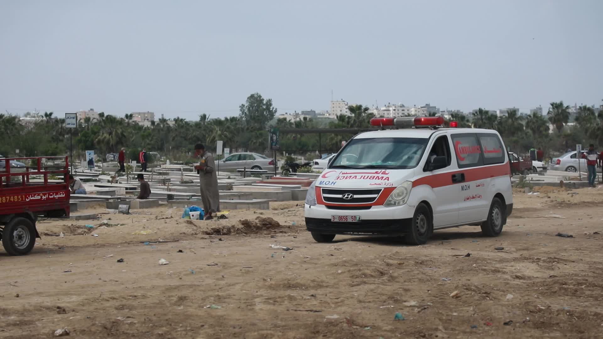Funeral of Covid-19 death in Palestine