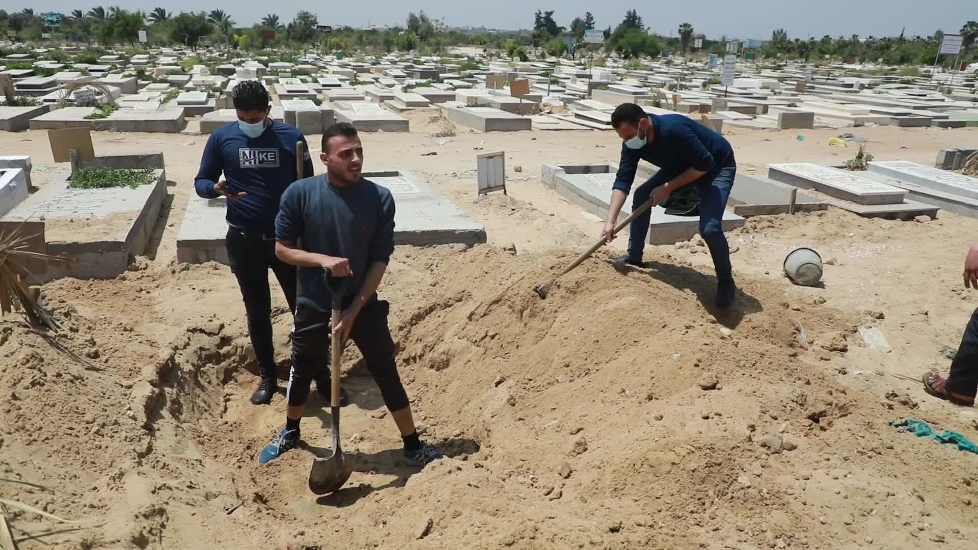 Funeral of Covid-19 death in Palestine