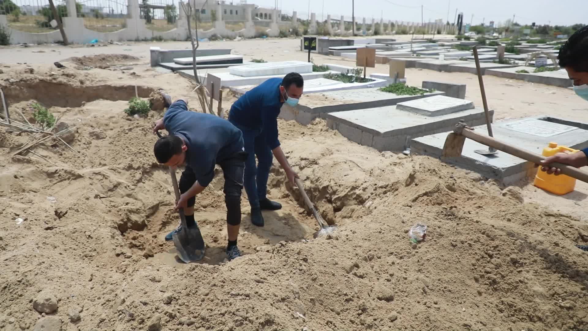Funeral of Covid-19 death in Palestine