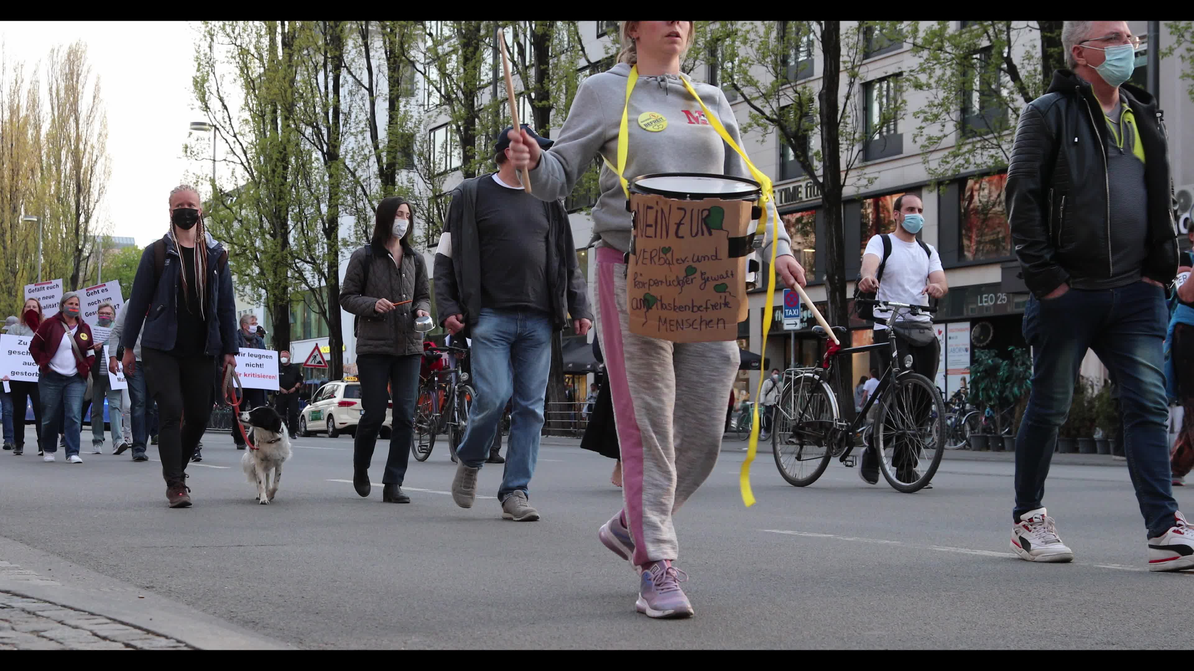 Querdenken activists protest for an end of the lockdown