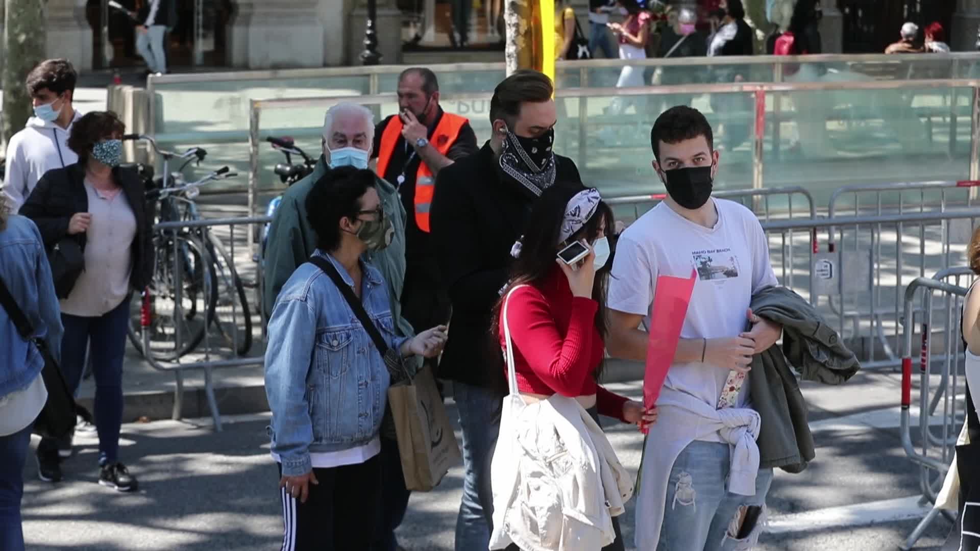 Saint Jordi Day celebration in Barcelona
