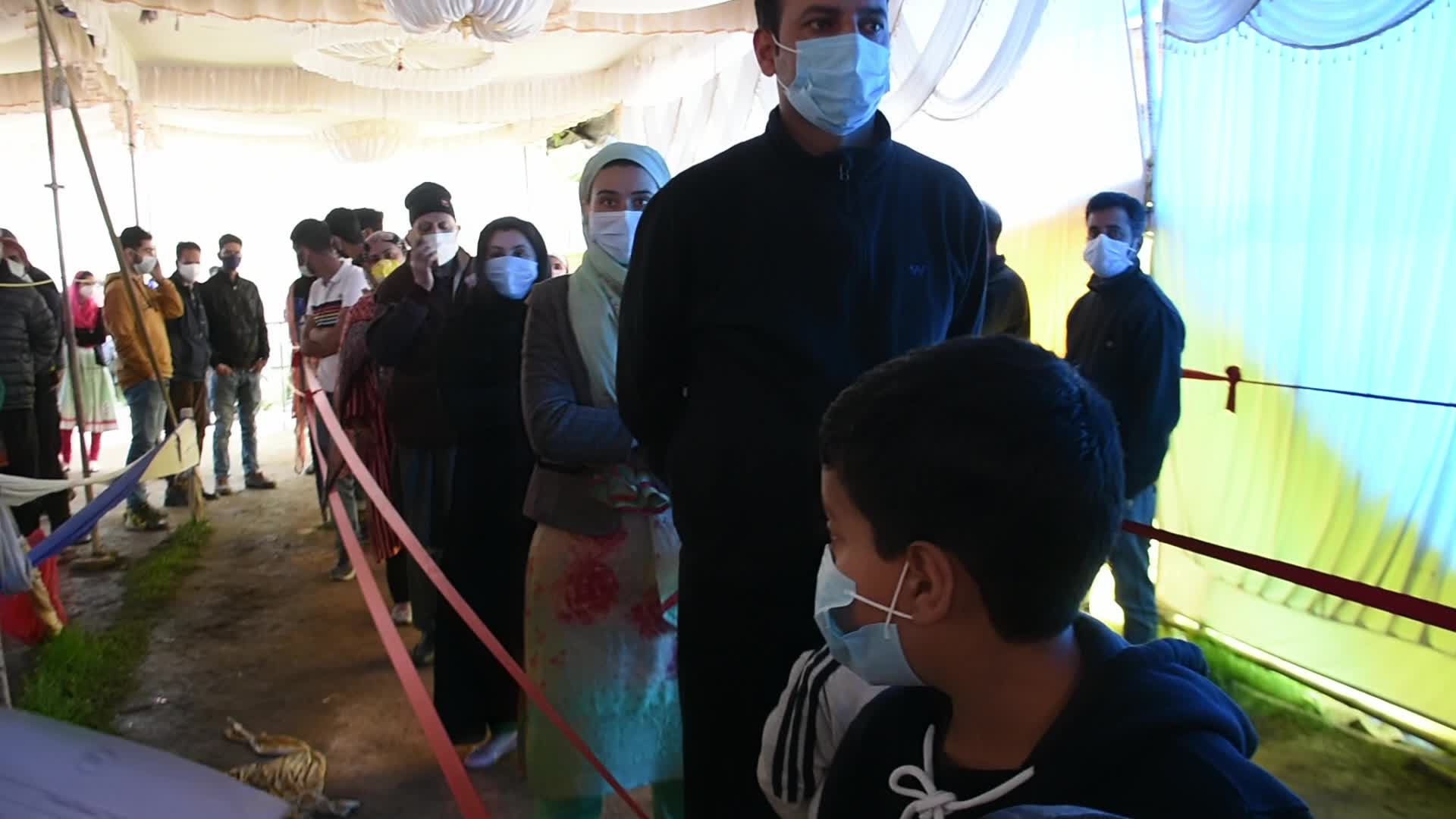 Coronavirus swab test in Srinagar, India