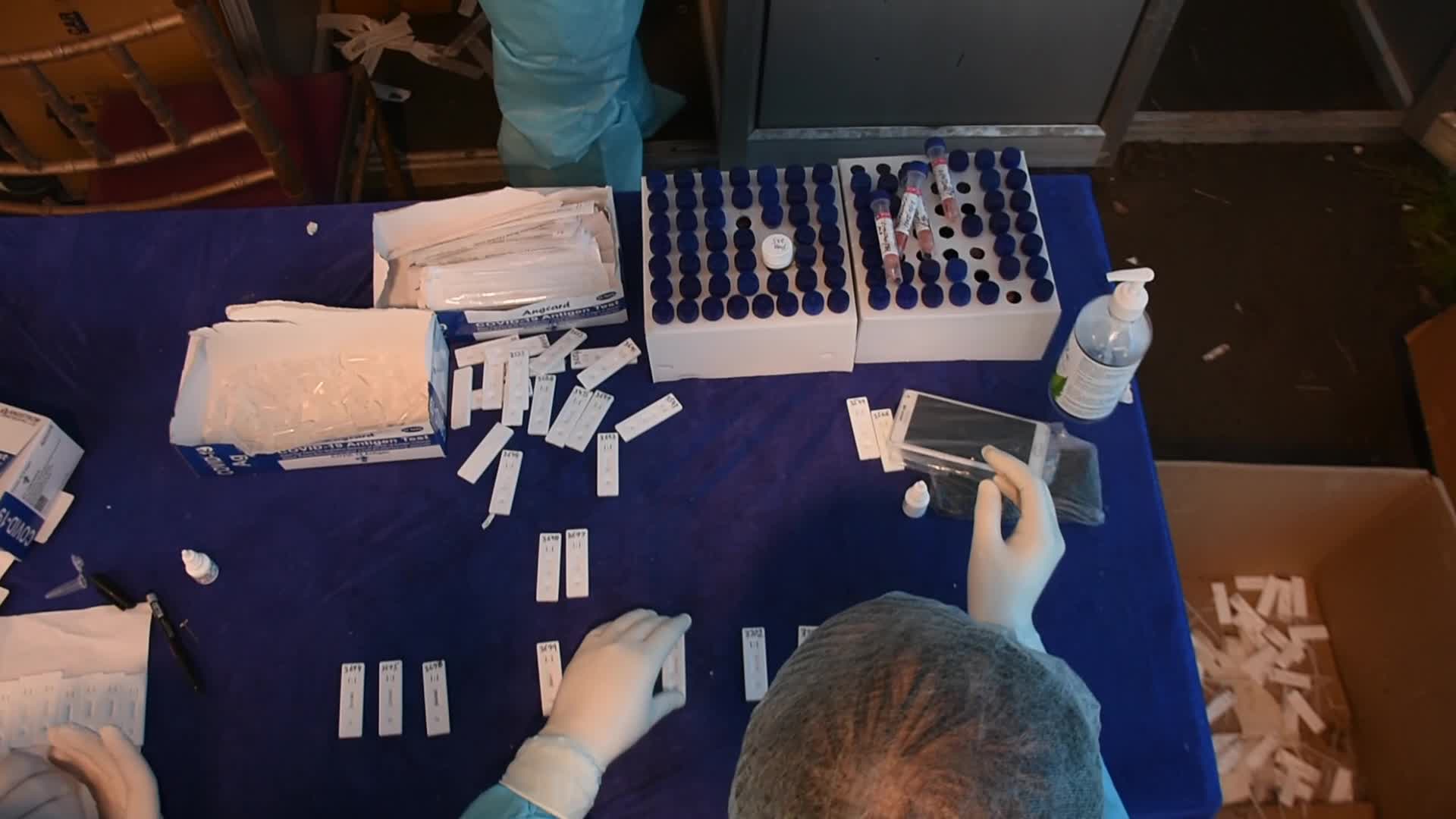 Coronavirus swab test in Srinagar, India