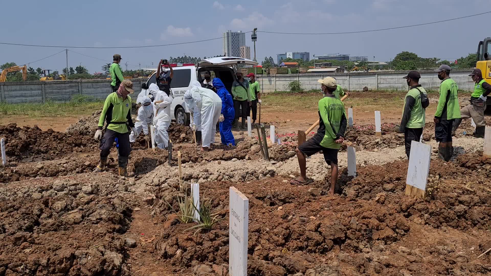 Burial of Covid-19 Victim in indonesia