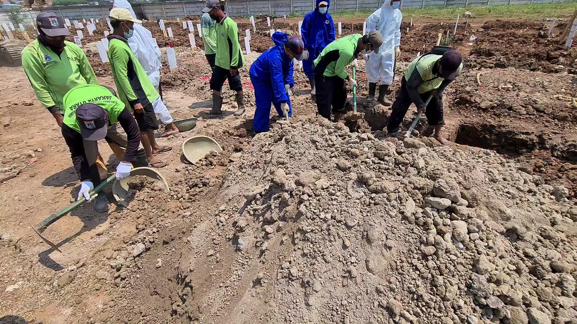 Burial of Covid-19 Victim in indonesia