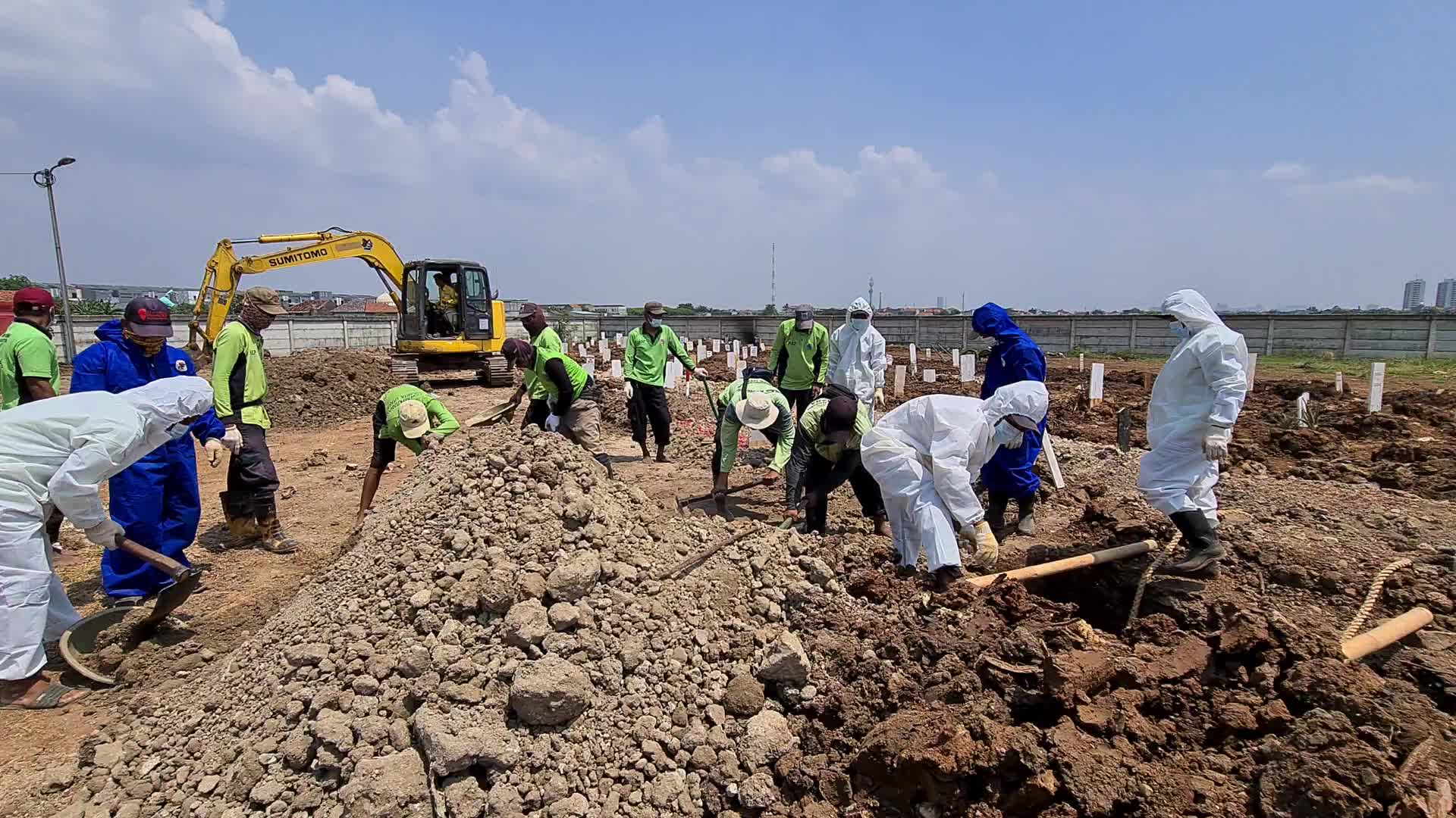 Burial of Covid-19 Victim in indonesia