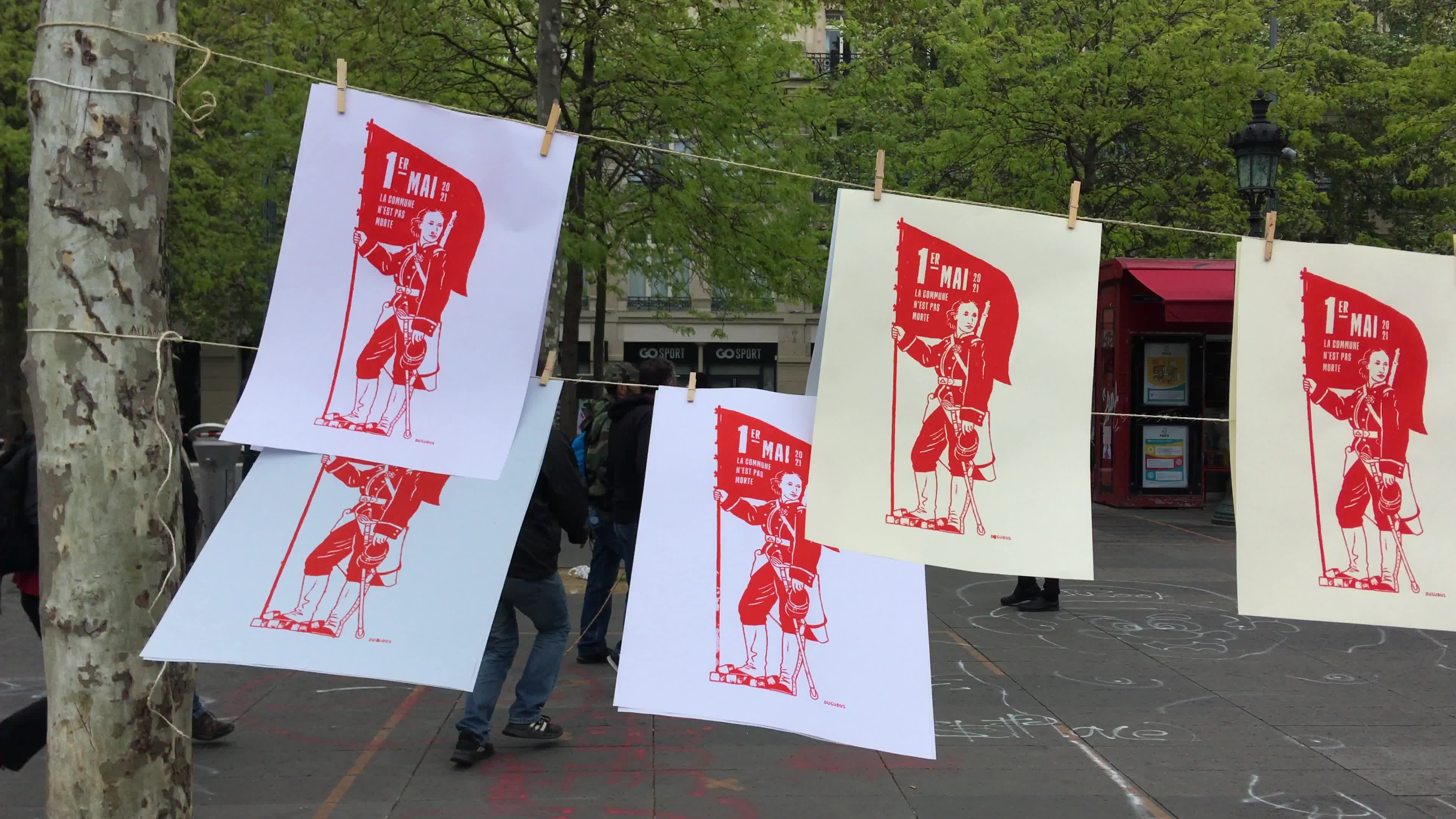Protesters clash in Paris during the May Day