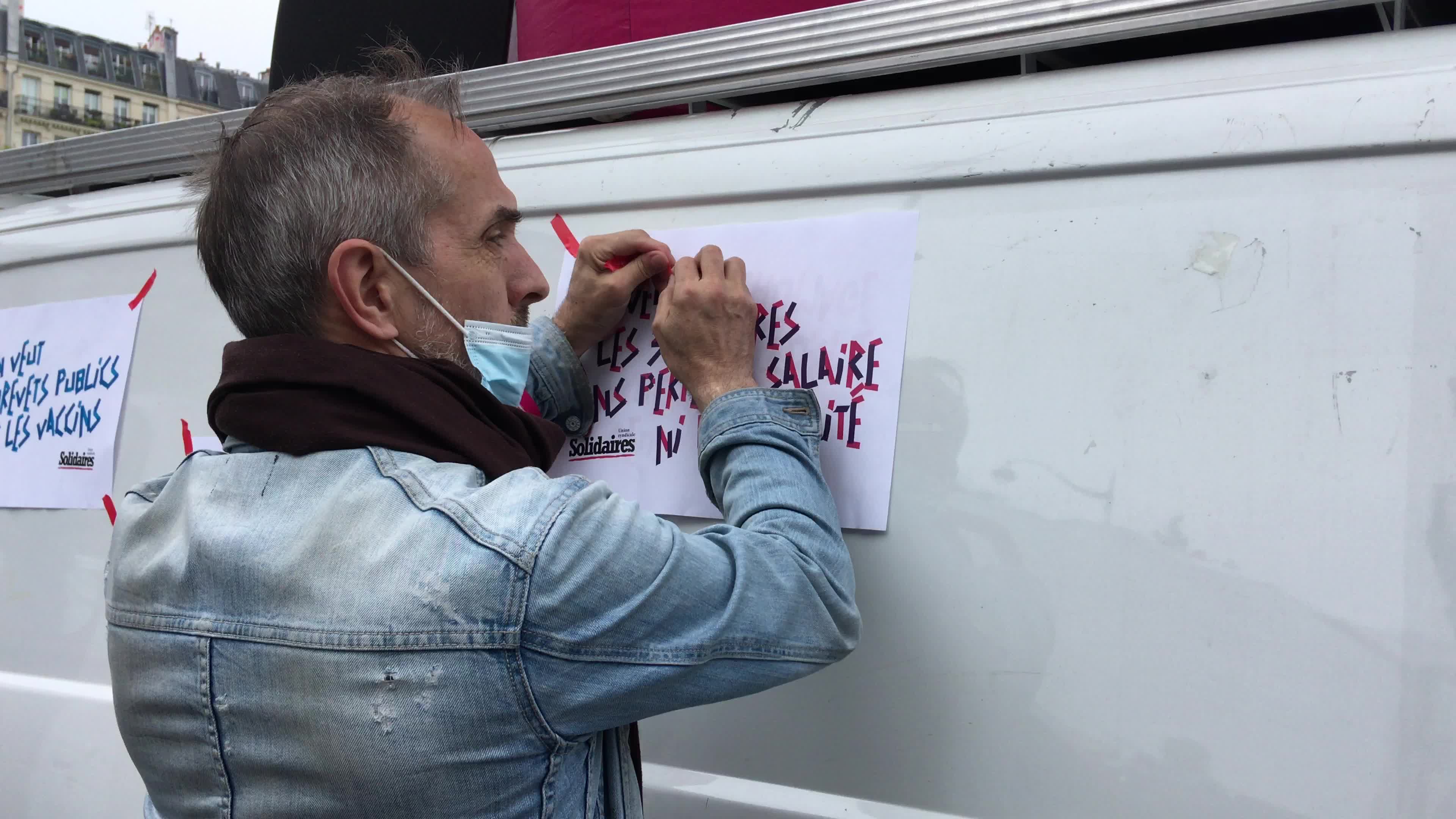 Protesters clash in Paris during the May Day