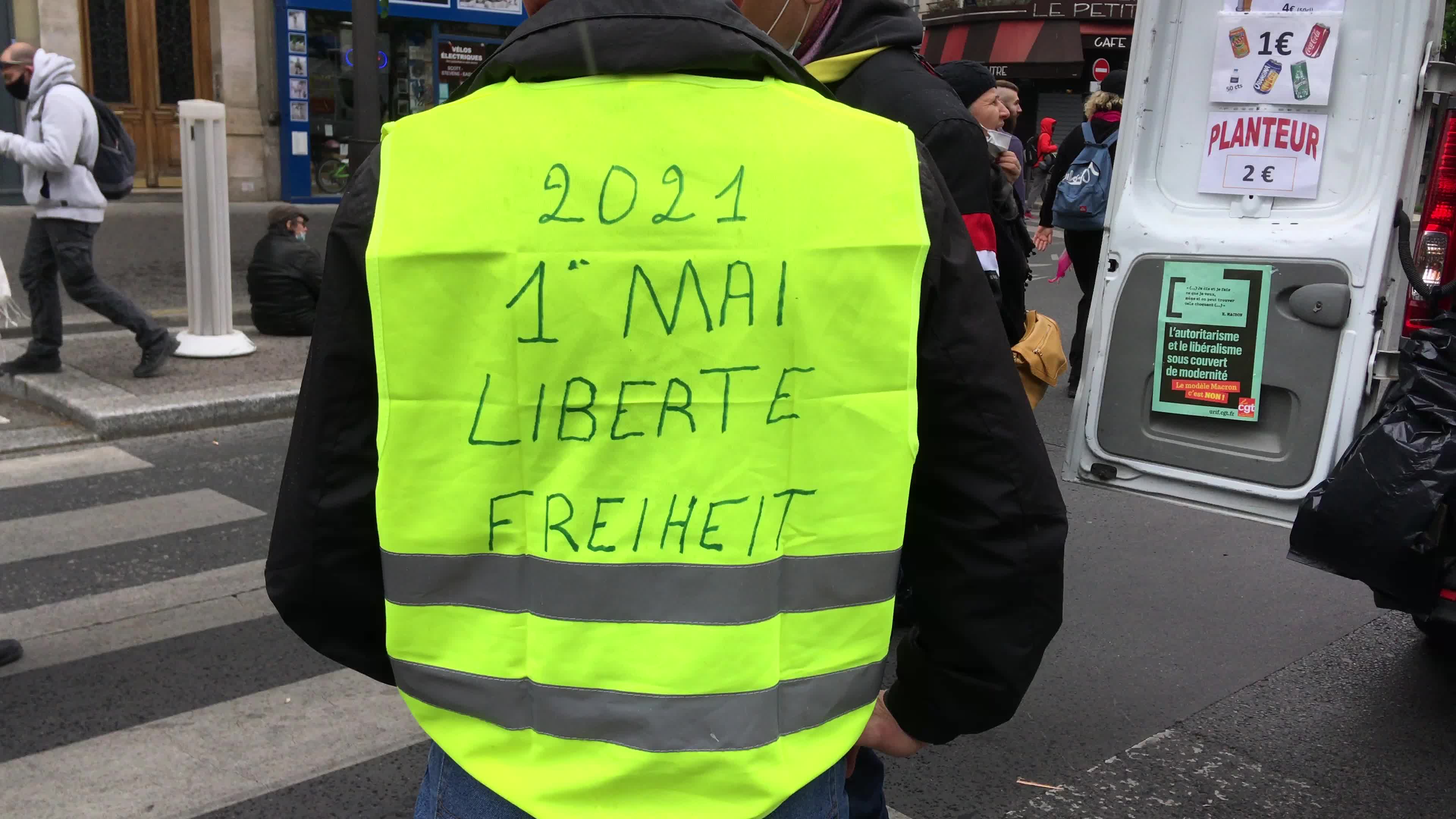 Protesters clash in Paris during the May Day