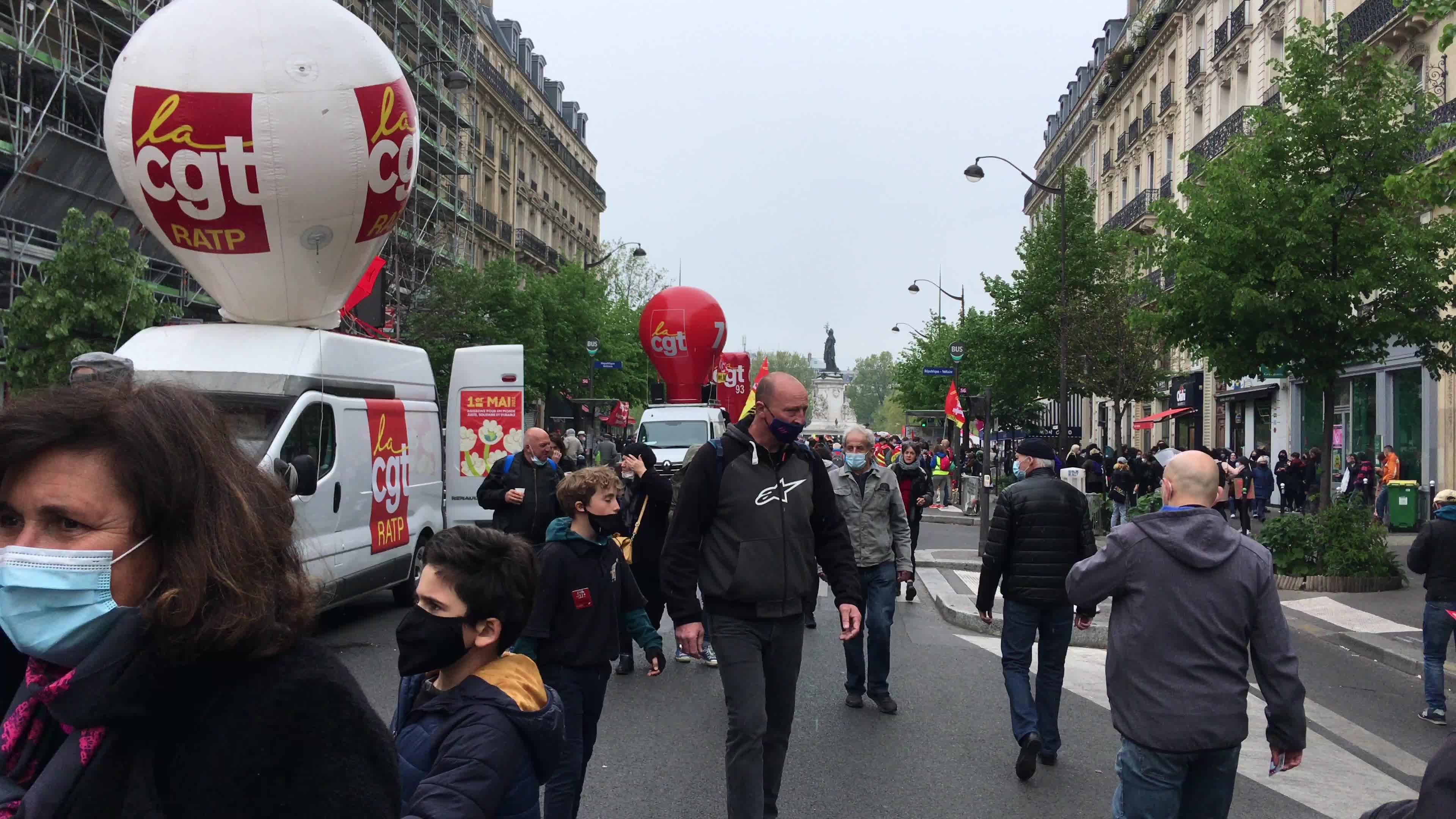 Protesters clash in Paris during the May Day