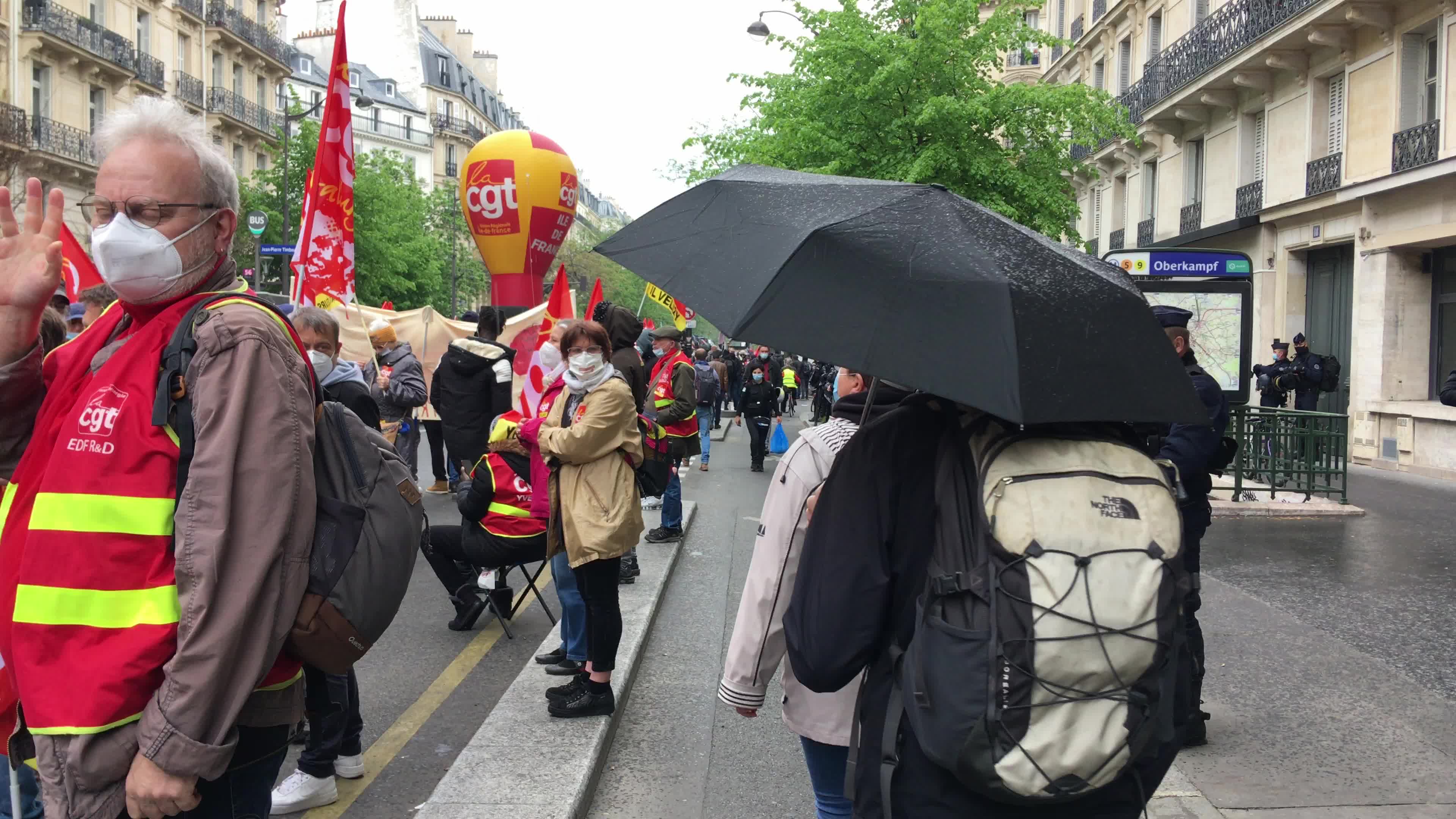 Protesters clash in Paris during the May Day