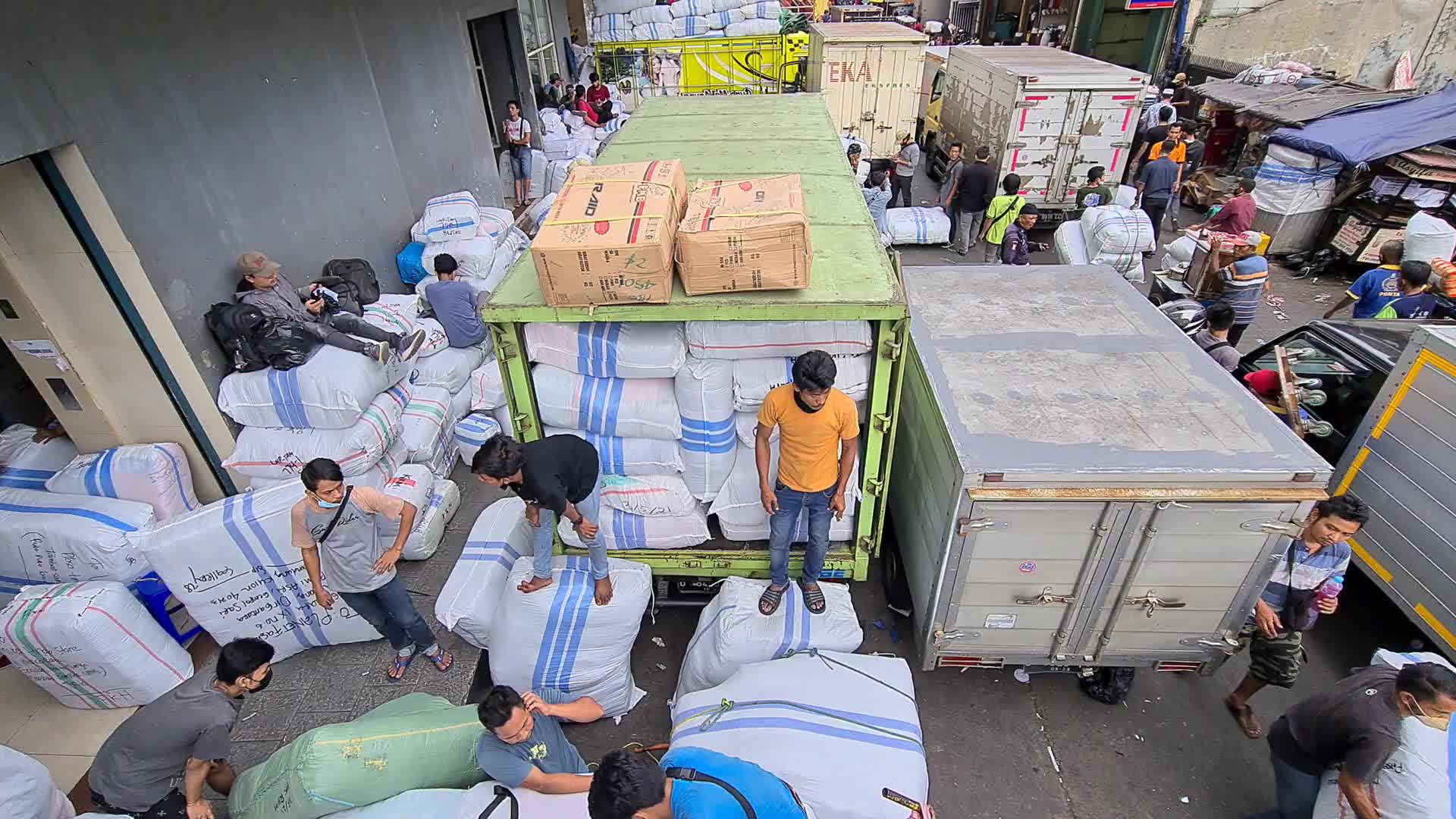 Garment market in Indonesia