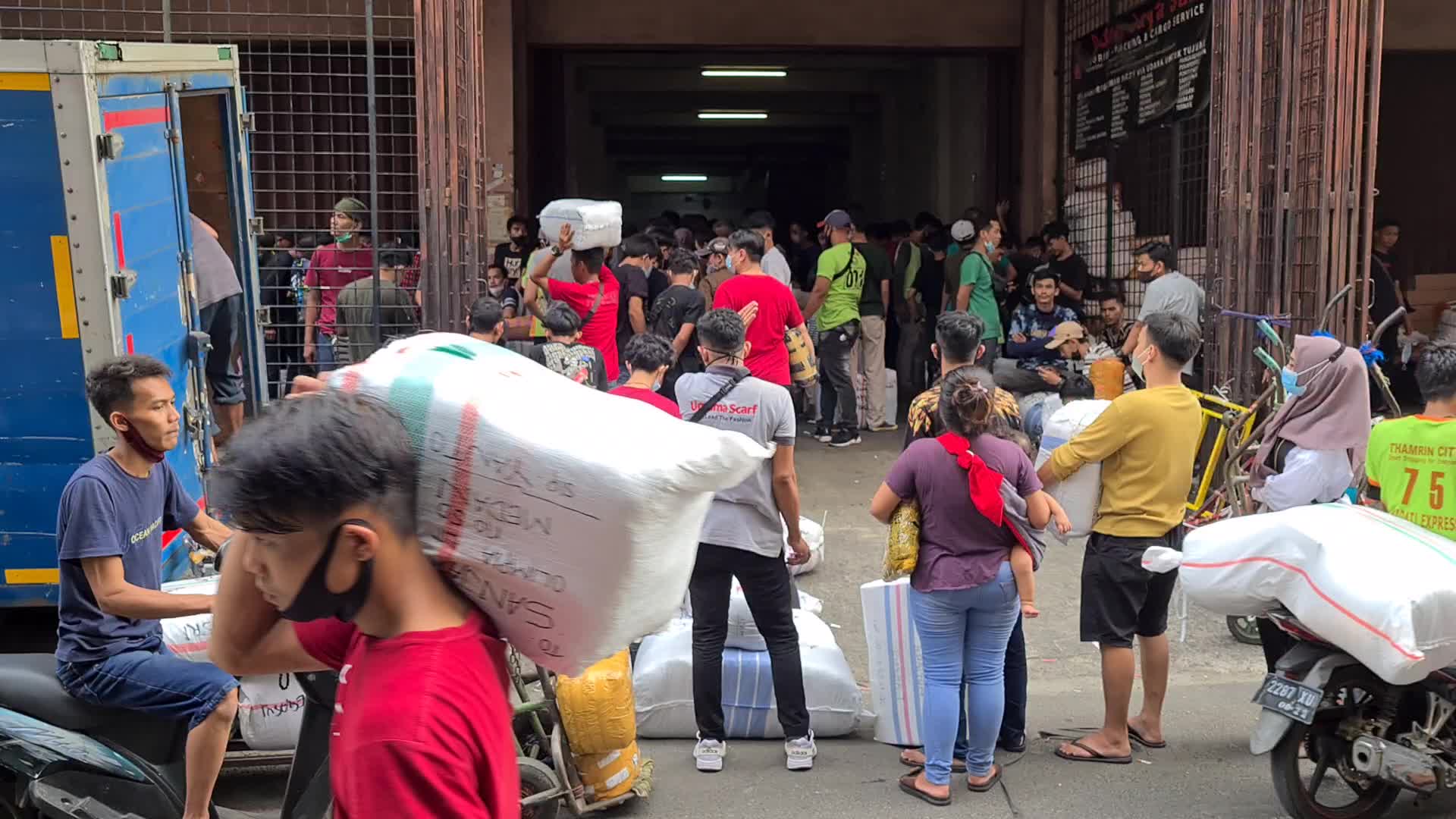 Garment market in Indonesia