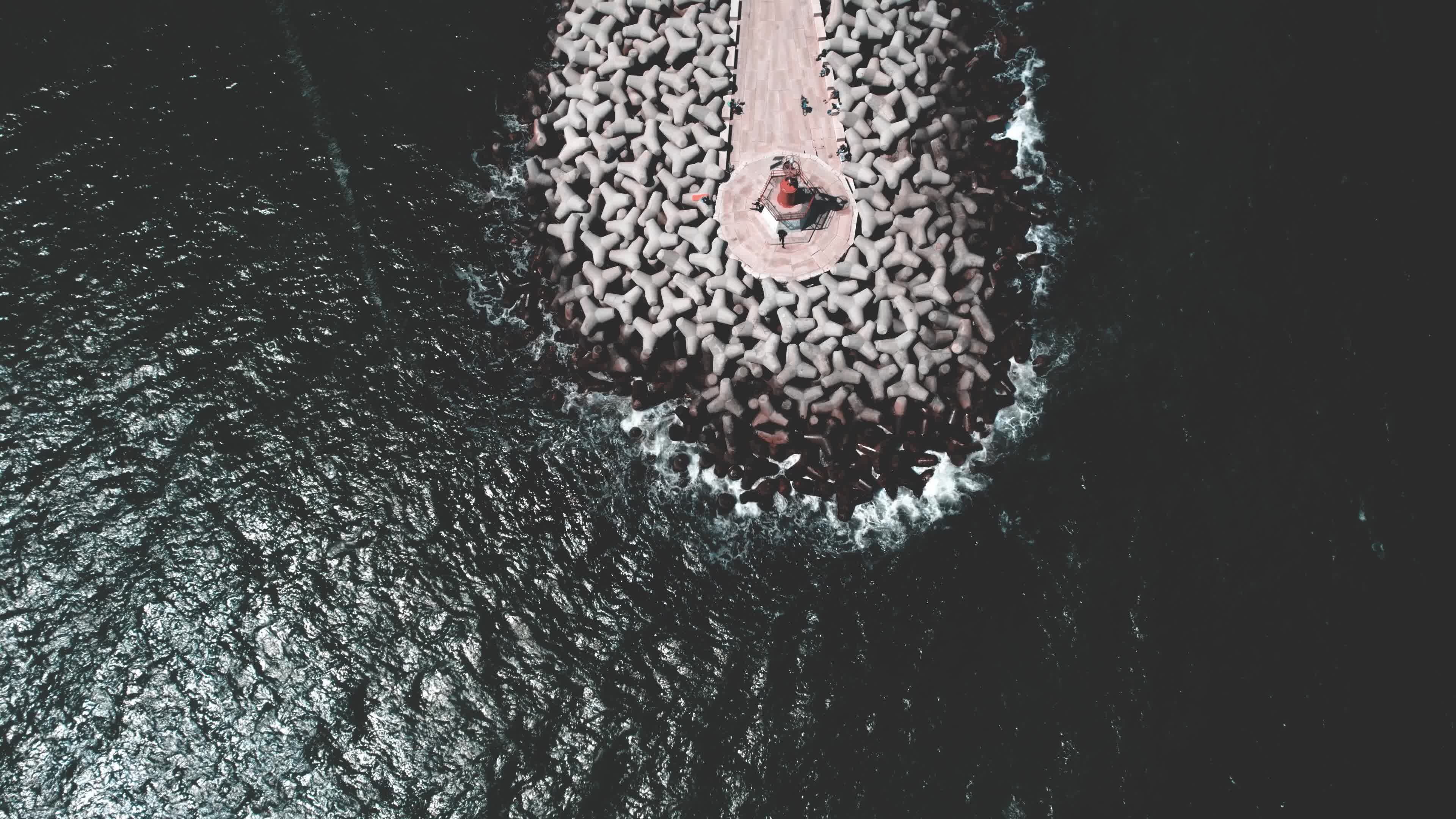 Drone view of Dam of Sottomarina
