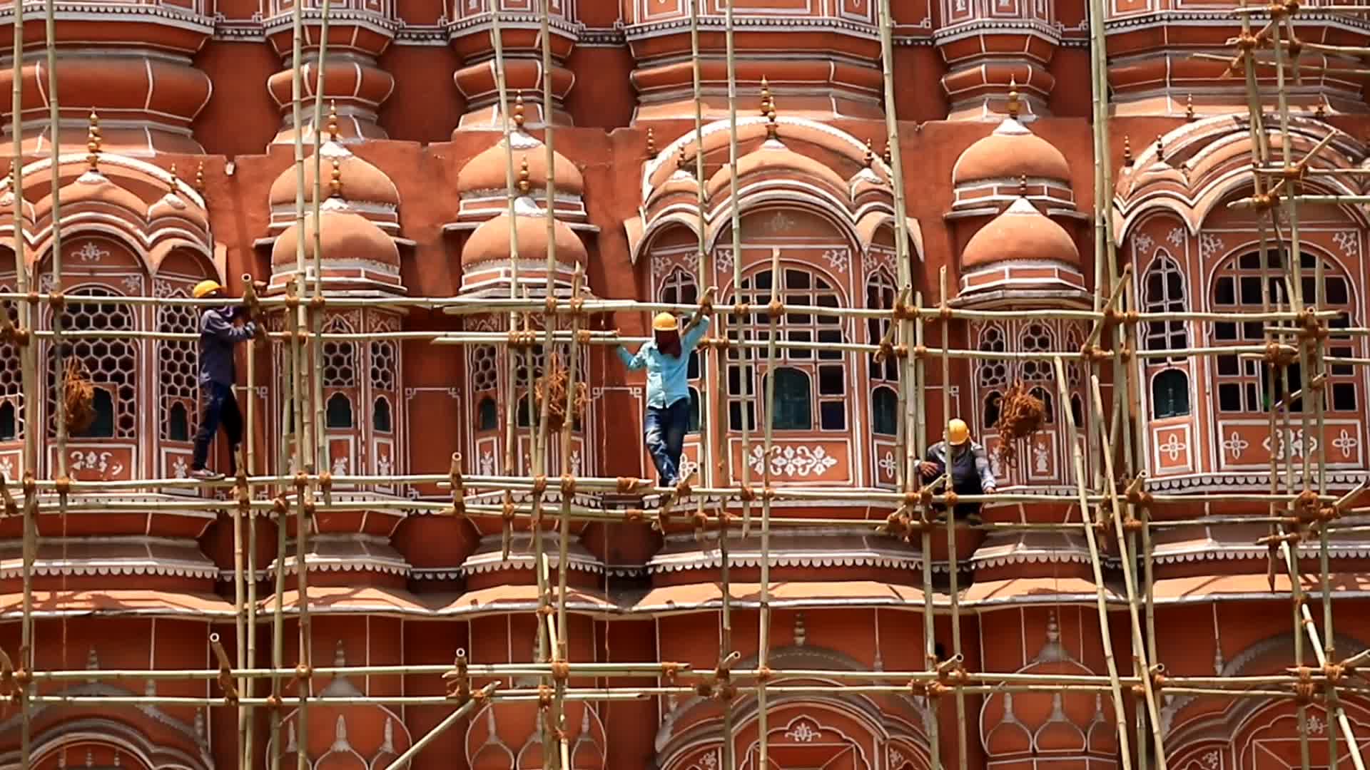 Restoration Works at Hawa Mahal In Jaipur