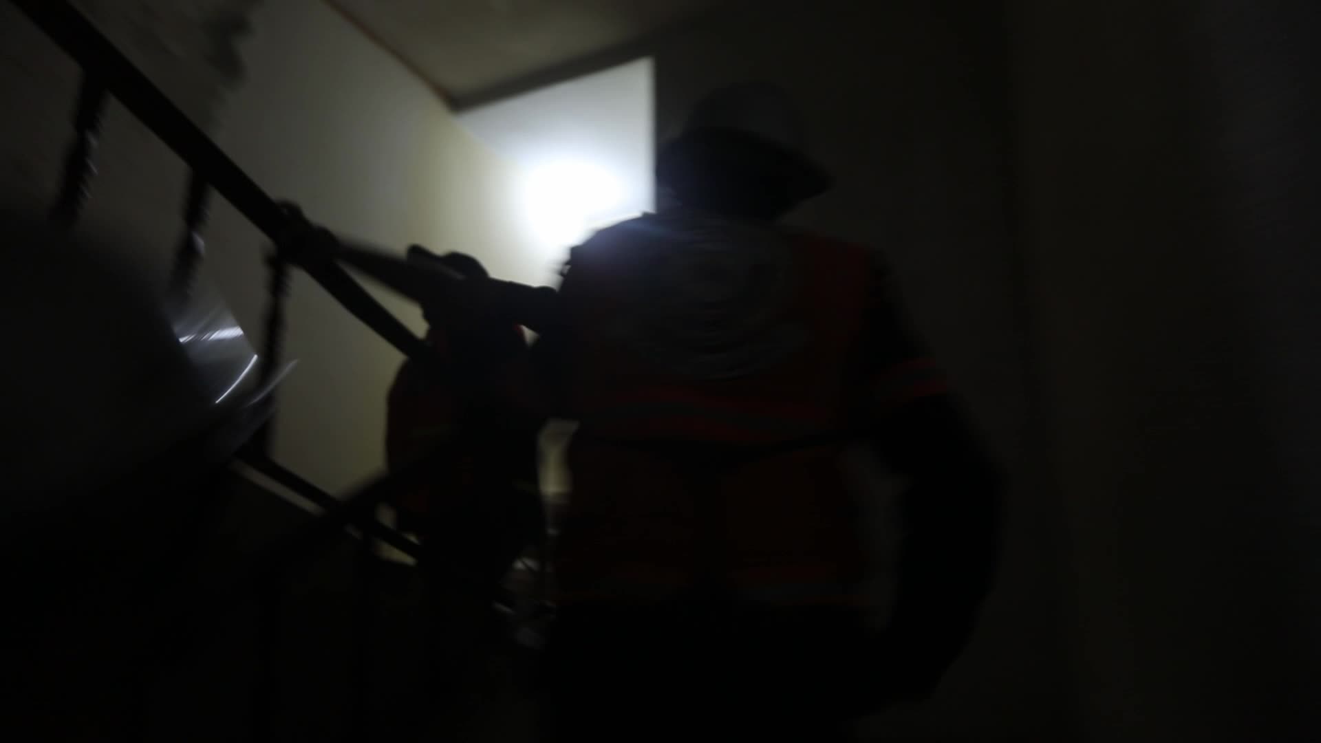 Damaged building in Gaza following an Israeli airstrike
