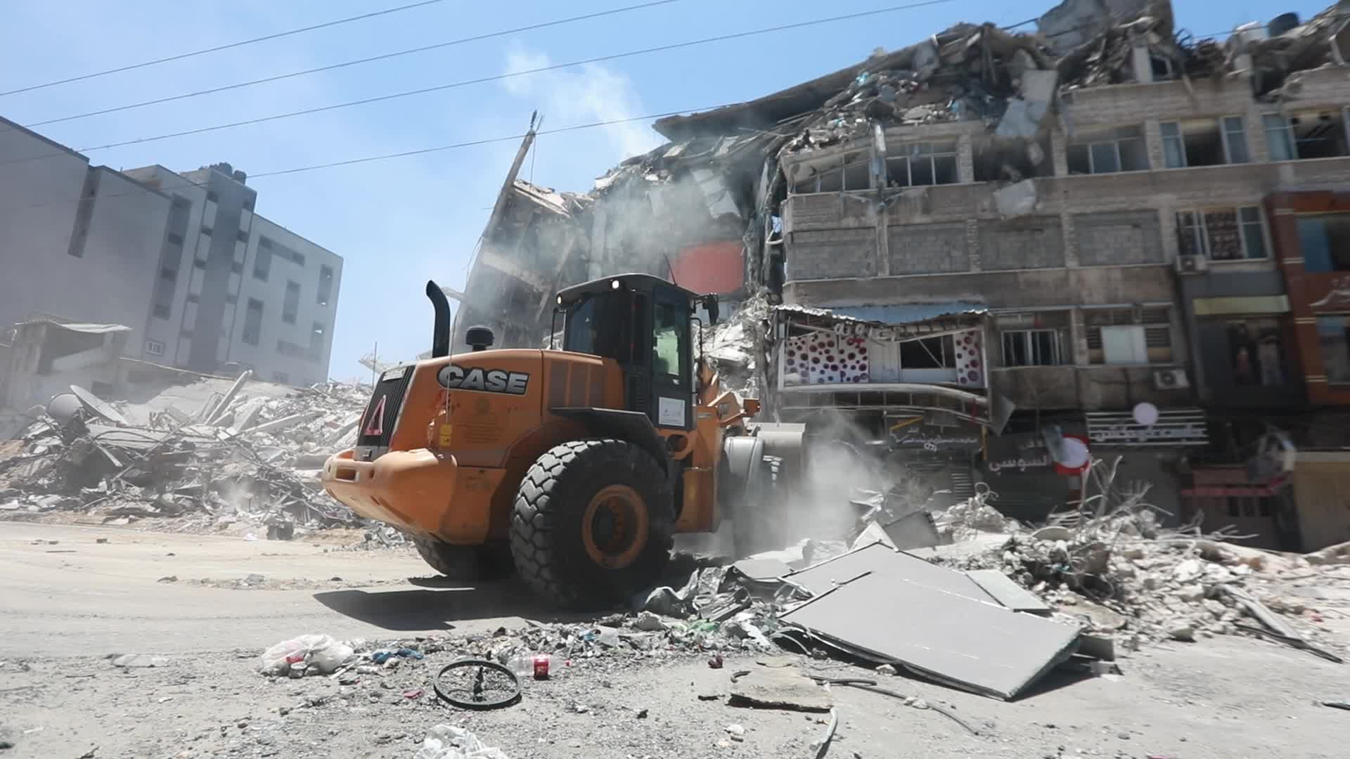 Aftermath of Israeli airstrike in Gaza