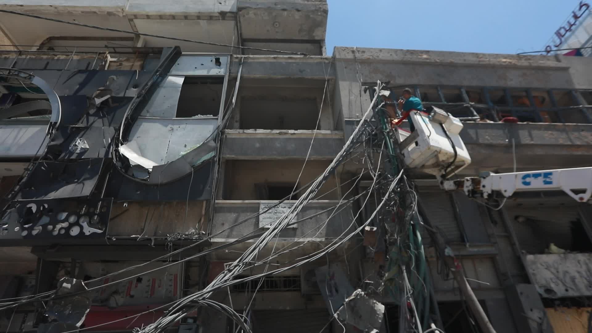 Aftermath of Israeli airstrike in Gaza