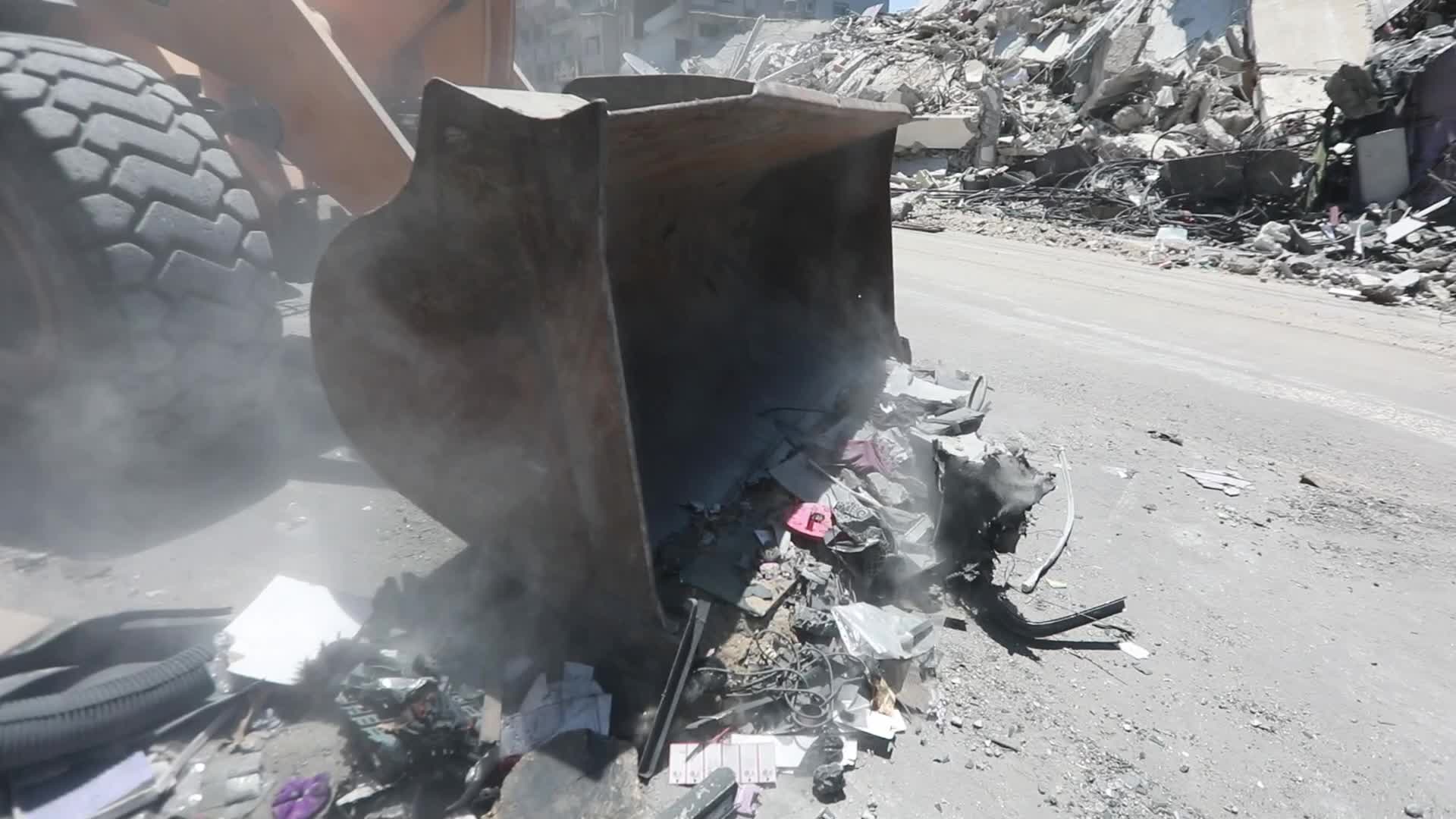 Aftermath of Israeli airstrike in Gaza