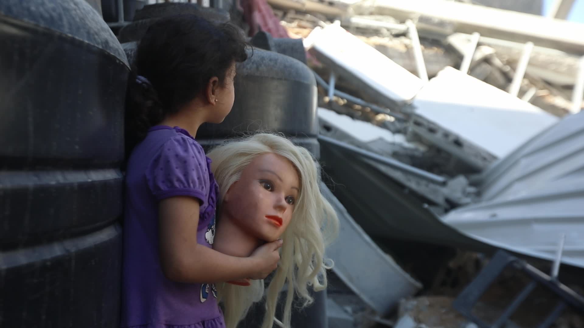 Al-Sharouk tower collapsed after an Israeli airstrike