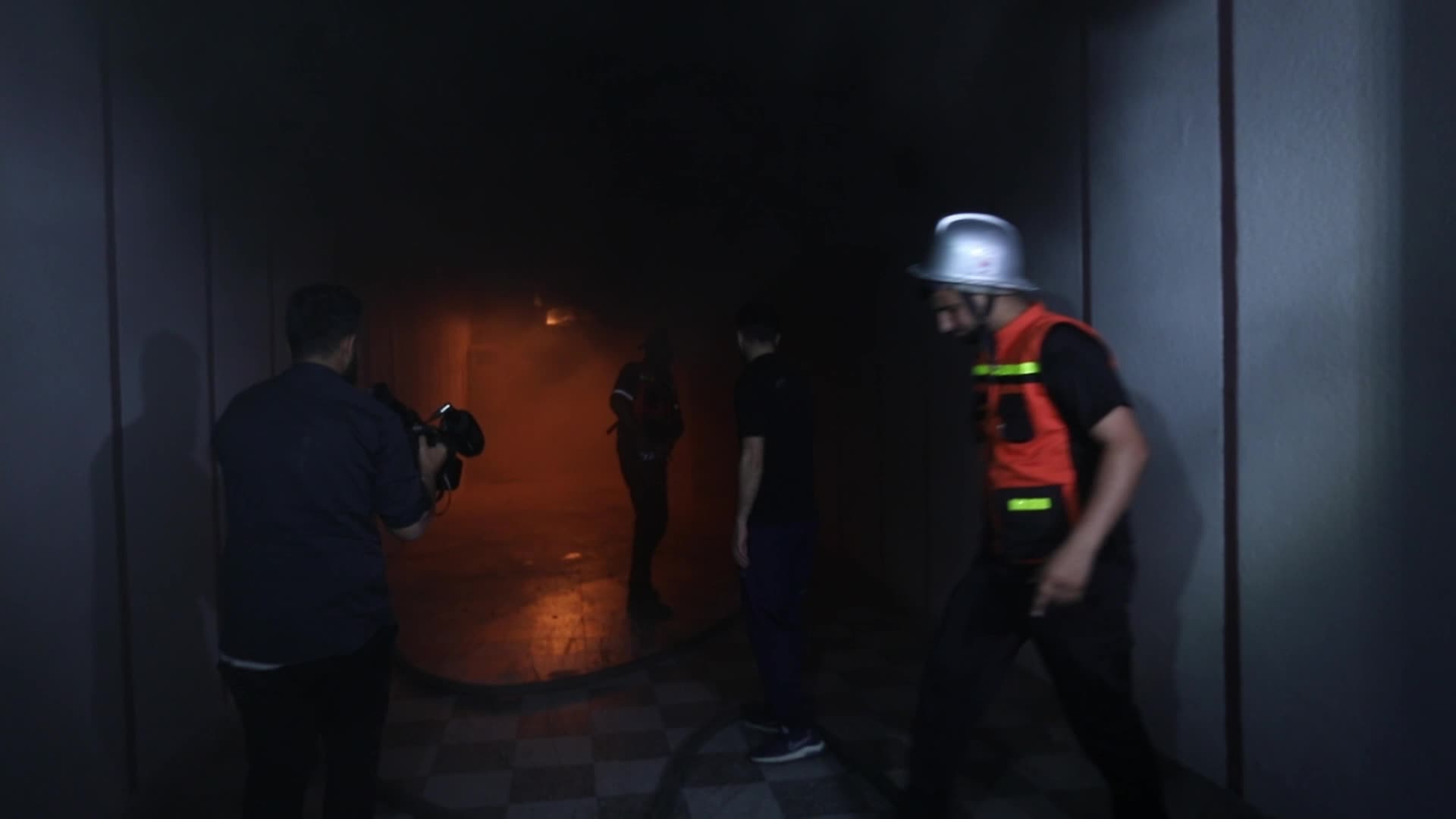Al-Sharouk tower collapsed after an Israeli airstrike