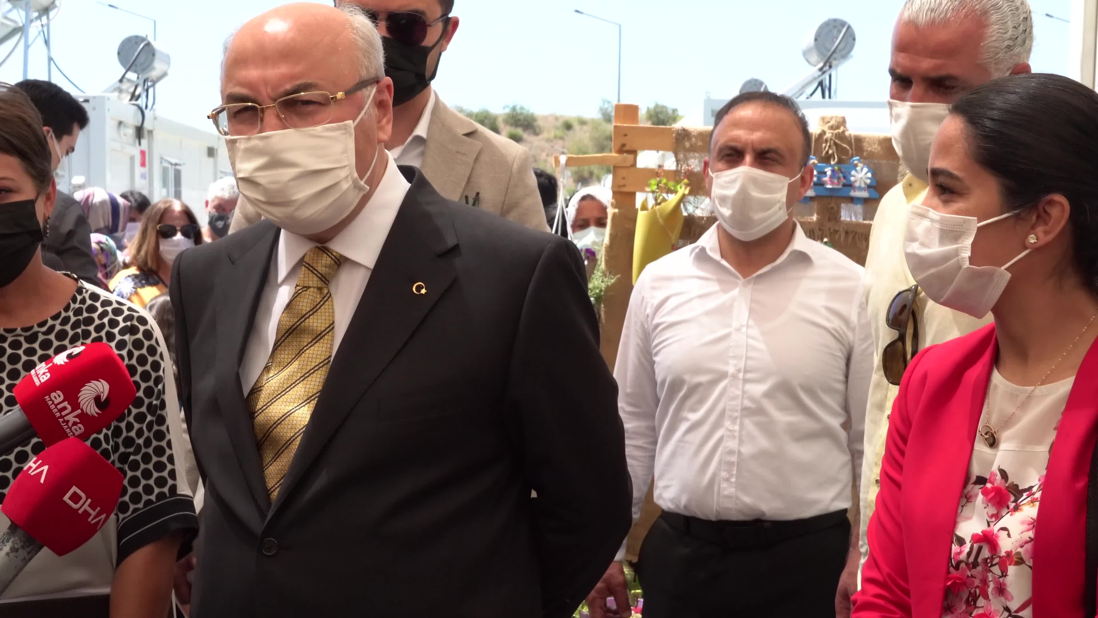 Izmir Governor Yavuz Selim Köşger has visited the earthquake victims in the container city for  Ramadan Feast Celebration