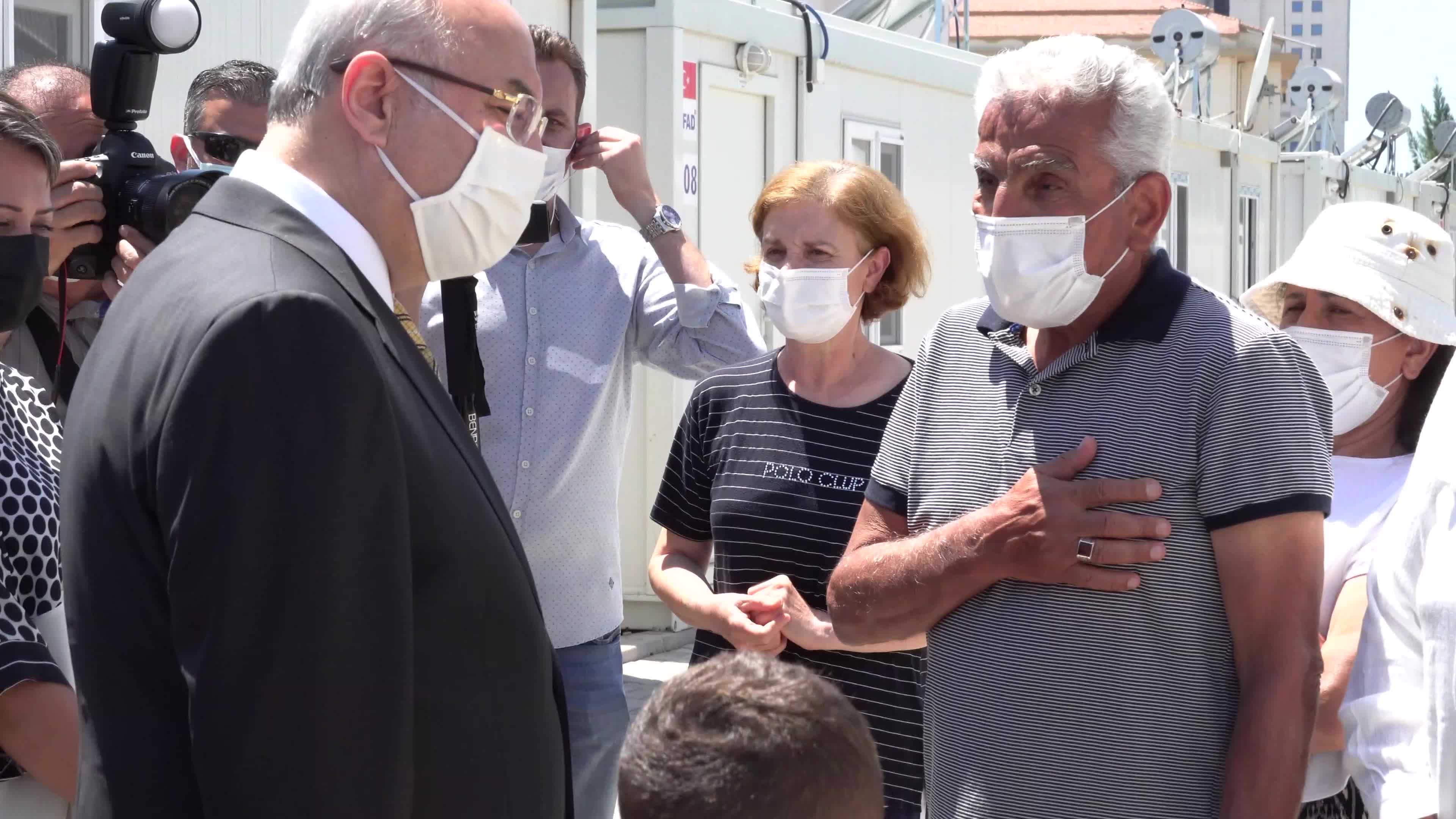 Izmir Governor Yavuz Selim Köşger has visited the earthquake victims in the container city for  Ramadan Feast Celebration
