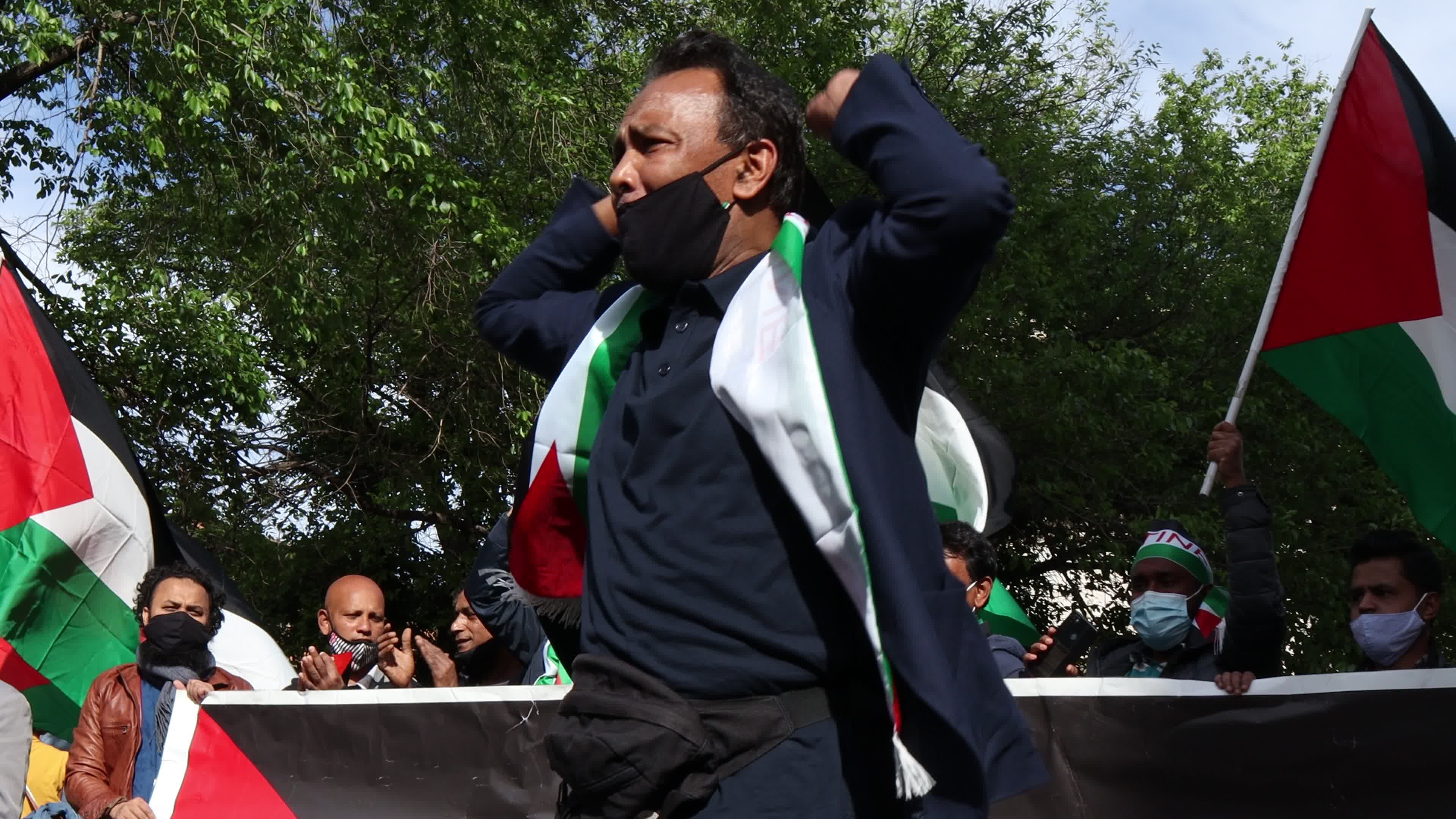 Demonstration in solidarity with the Palestinian people