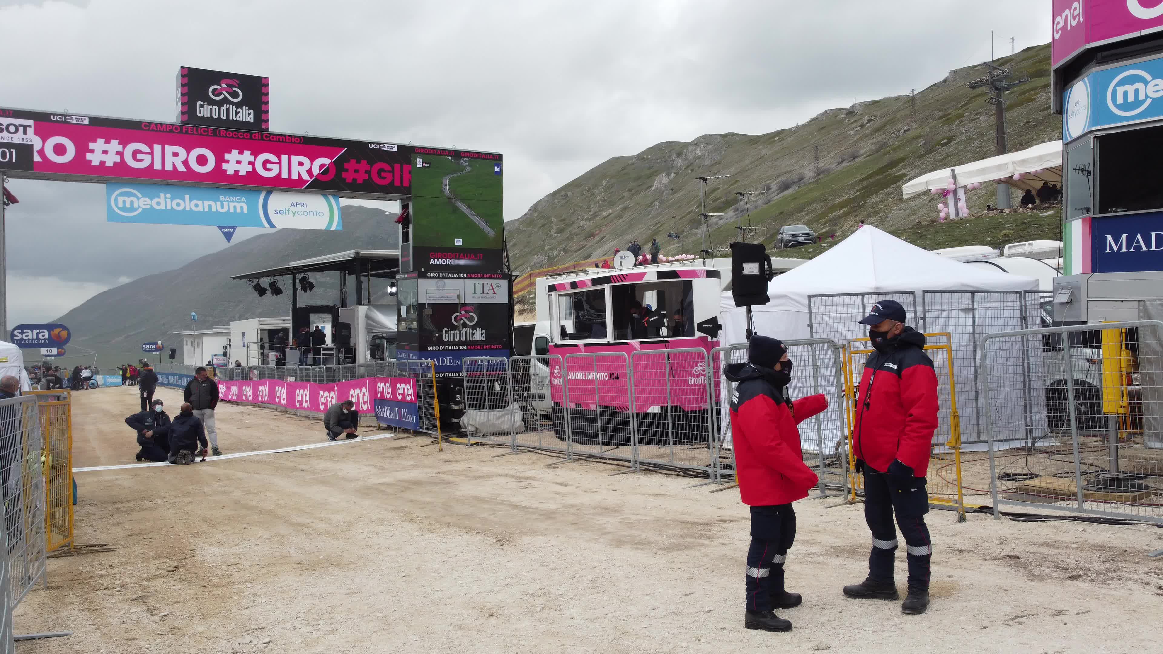 Giro d'Italia arrives in Campo Felice