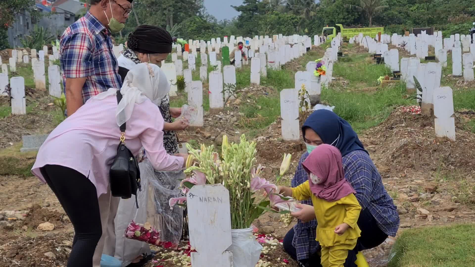 Graveyard visits and burial during the Eid al-Fitr in Indonesia